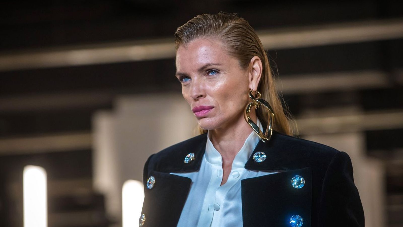 Cañadas, en su último desfile para Balmain, el pasado mes de febrero.