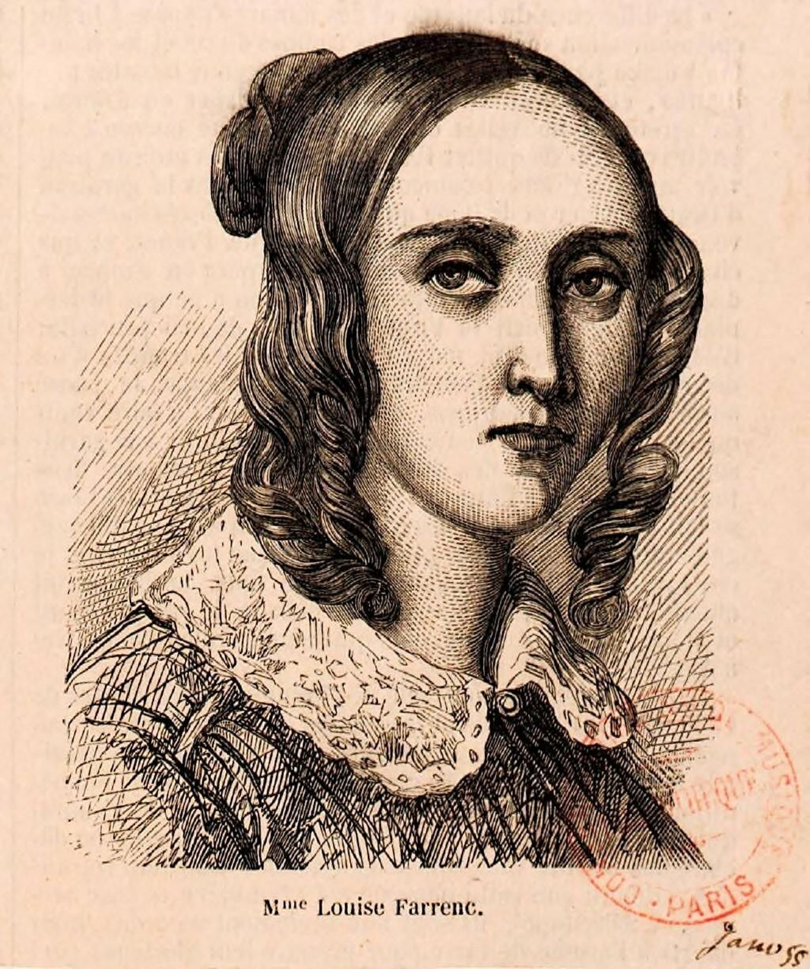 Louise Farrenc, en una ilustración.