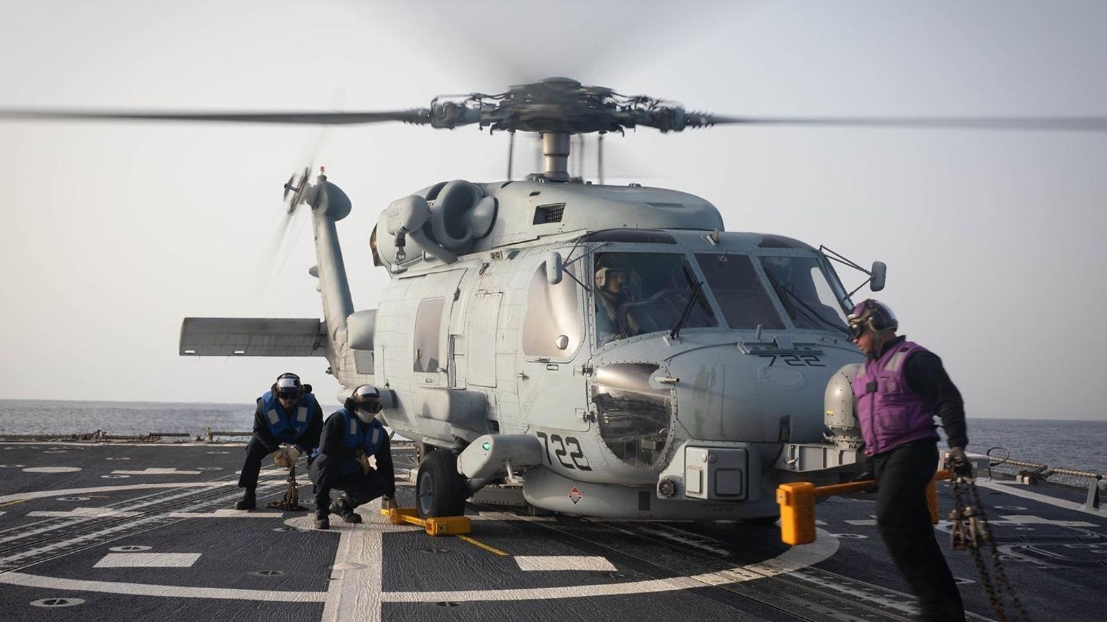 Uno de los helicópteros. Uno de los helicópteros.