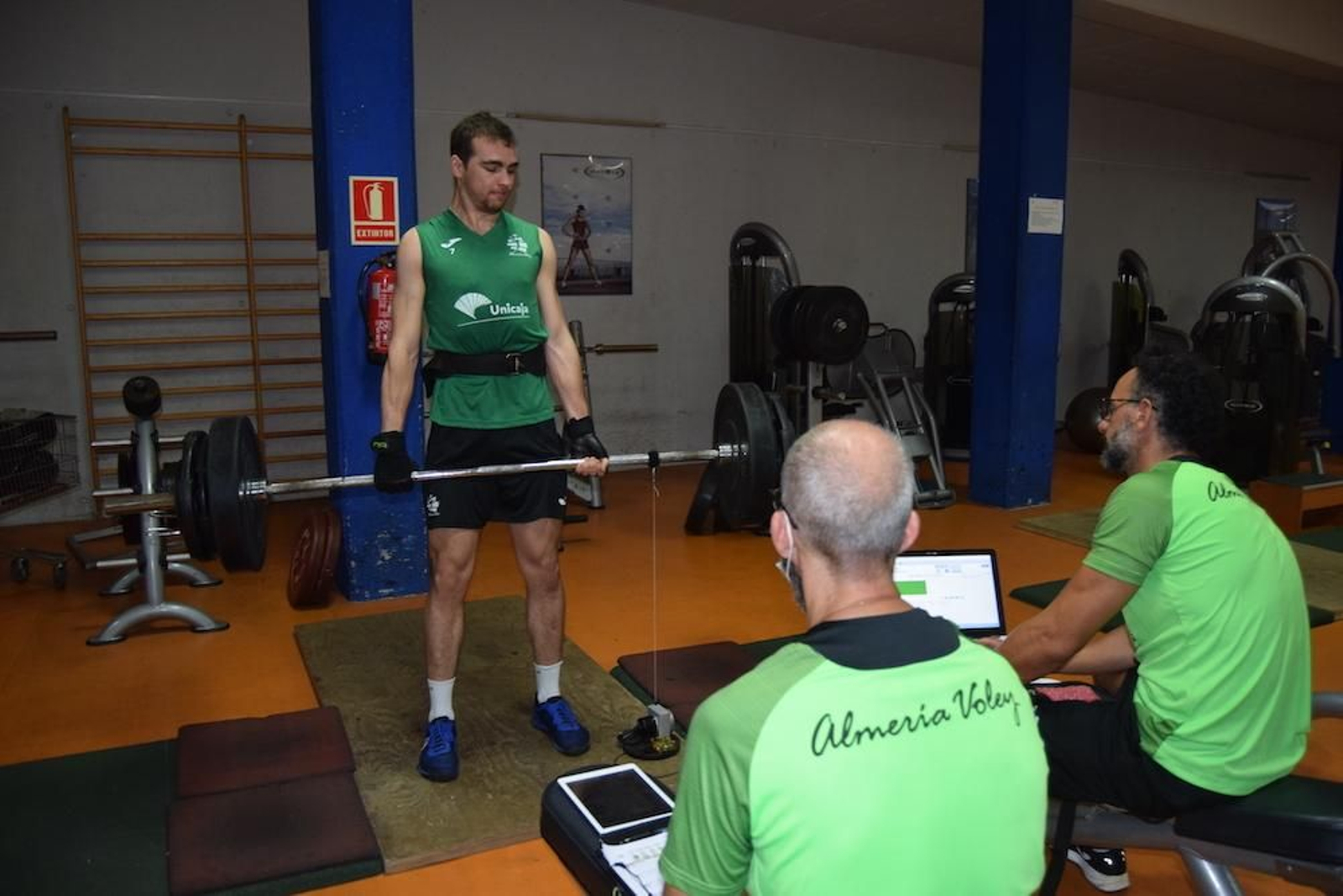 Esteban Villarreal, en el gimnasio.