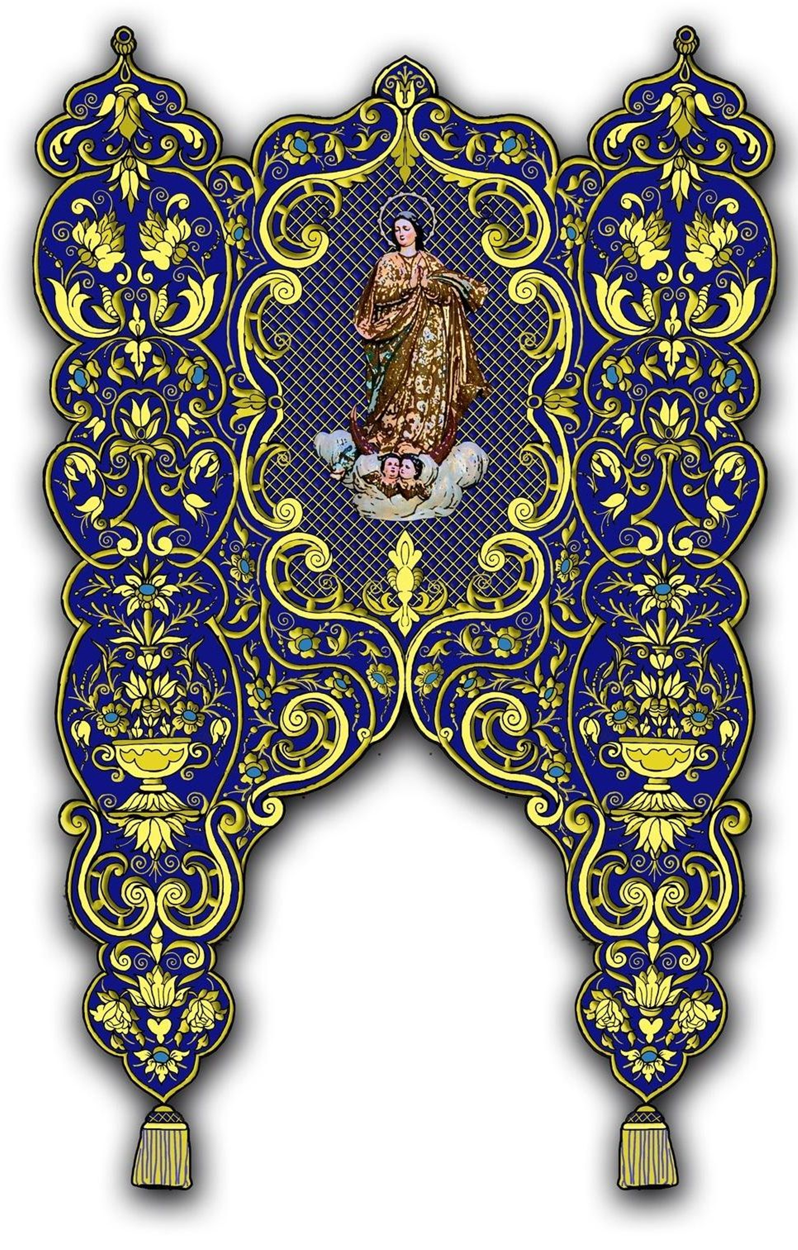 El diseño del Simpecado, que realizara Fray Ricardo de Córdoba para la cofradía del Perdón.