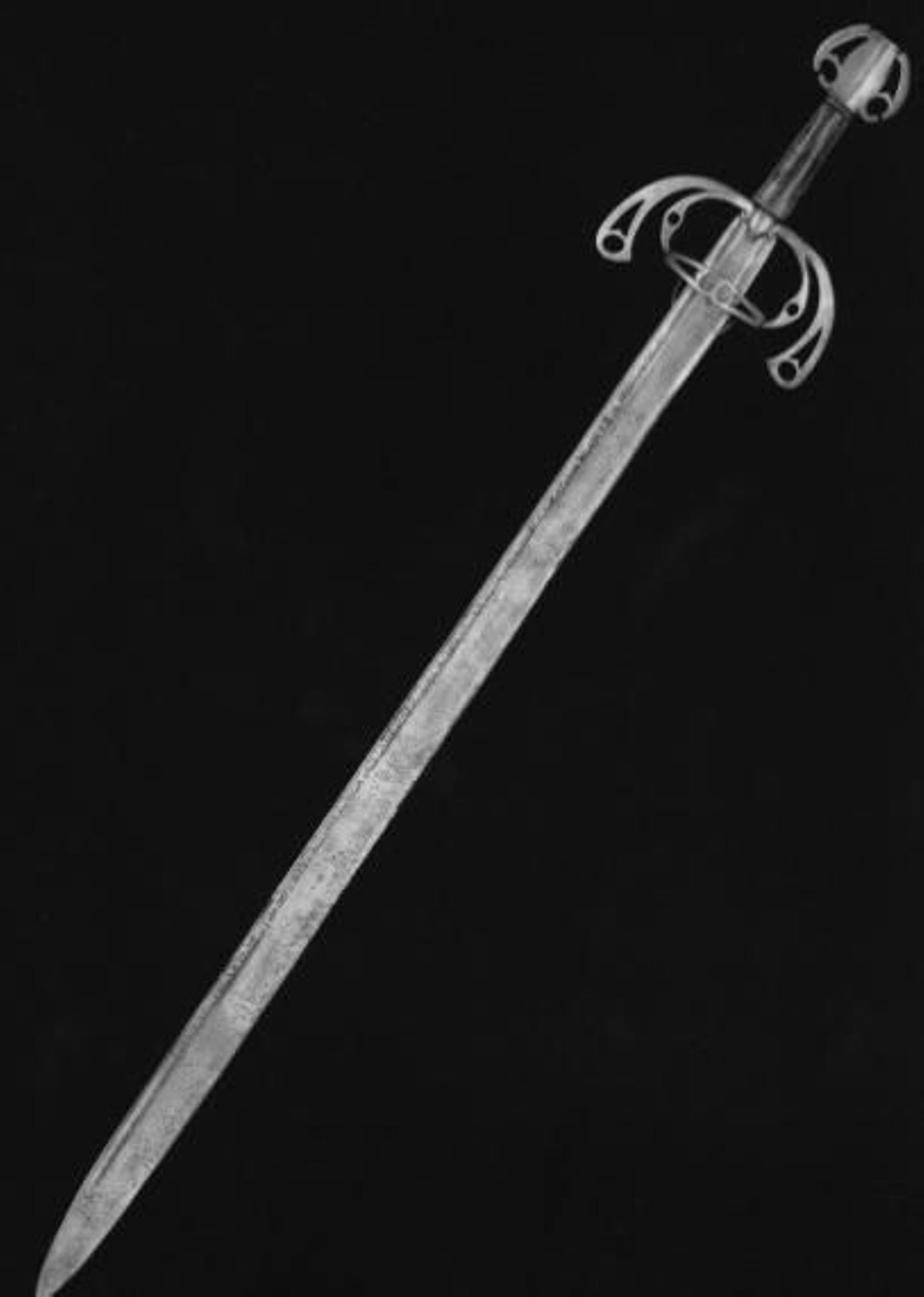 Espada de protocolo de Muhammad V con la misma inscripción que aparece en la yesería de la Sala de la Barca.