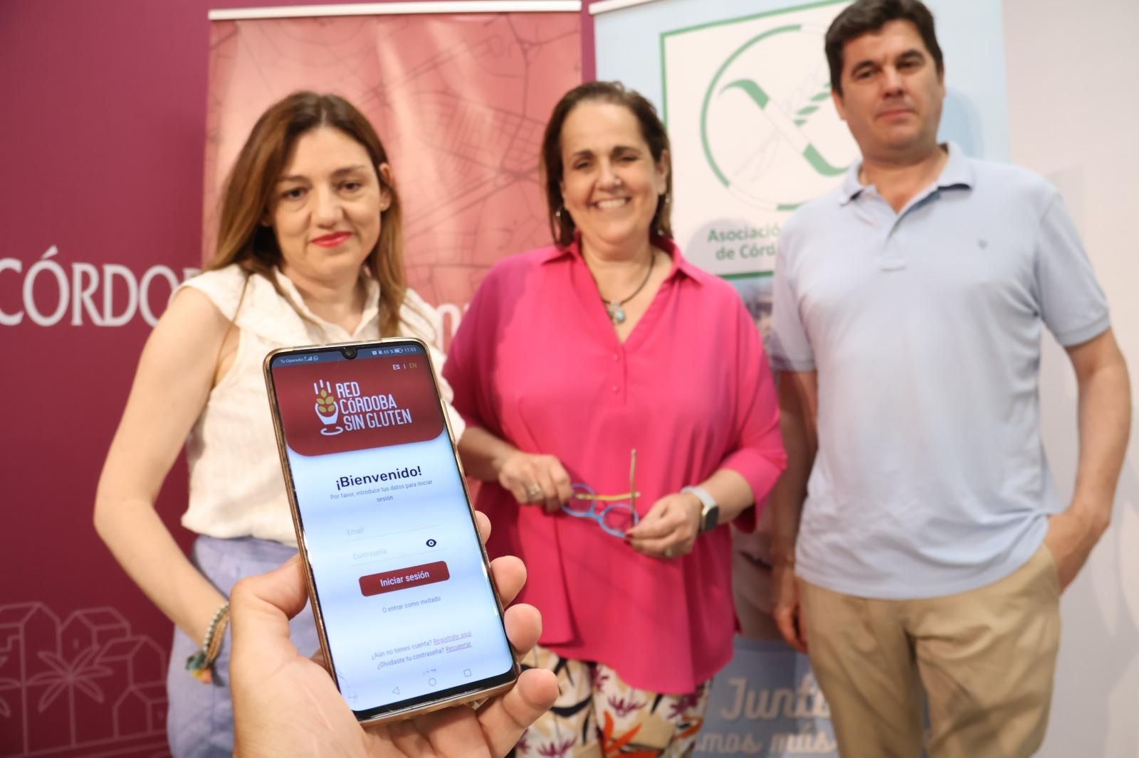 Elena Quiles, Blanca Torrent y José Manuel Serrano en la presentacion de la Red Córdoba Sin Gluten