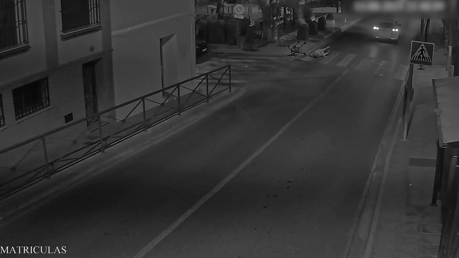 Imagen del momento del atropello.