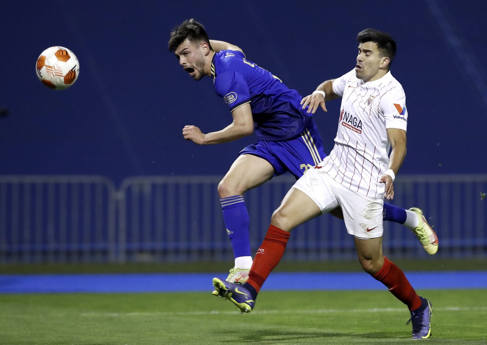 Las imágenes del Dinamo de Zagreb-Sevilla