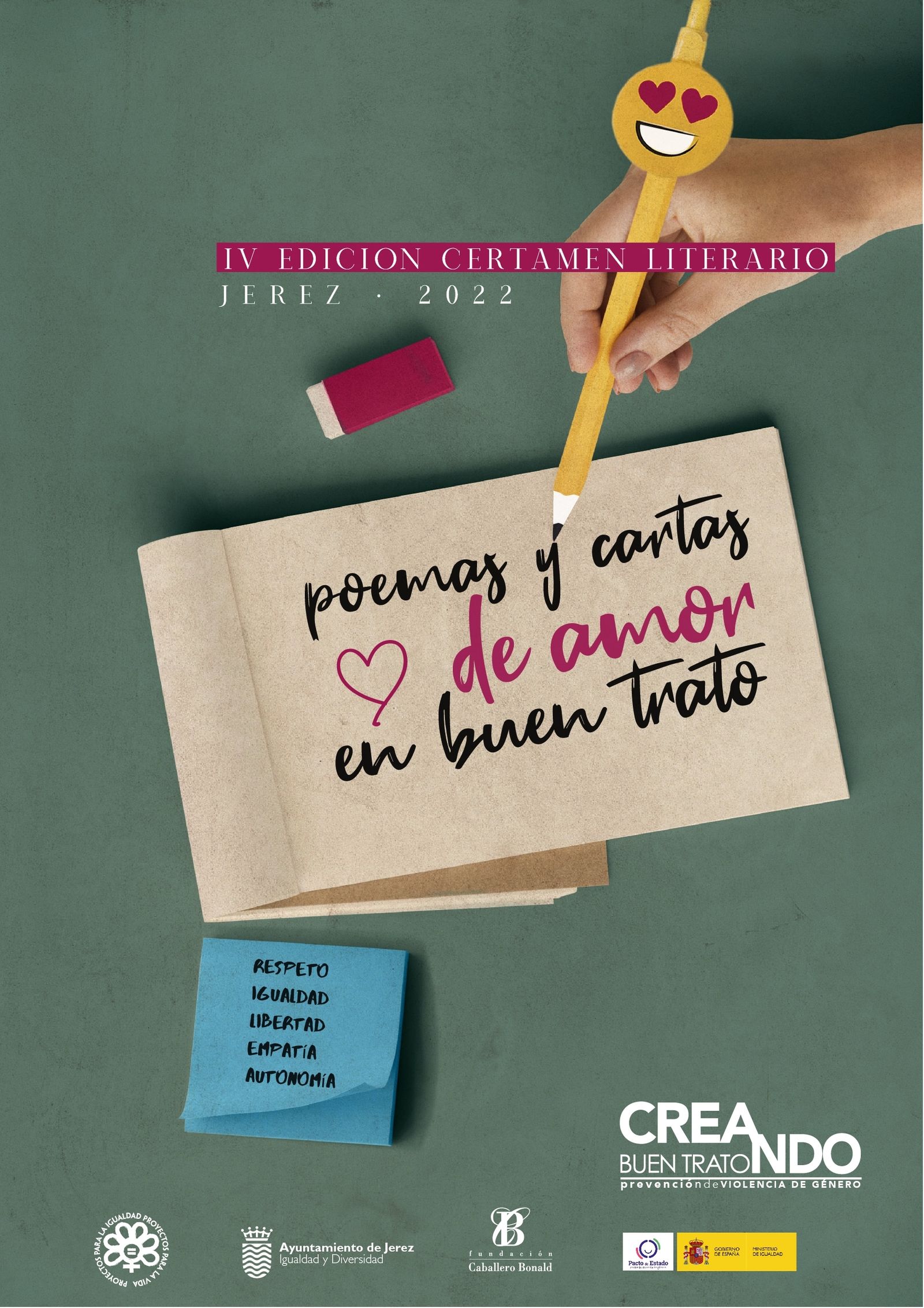 El Ayuntamiento invita al alumnado a sumarse al IV Certamen de Poemas y Cartas de Amor en Buen Trato