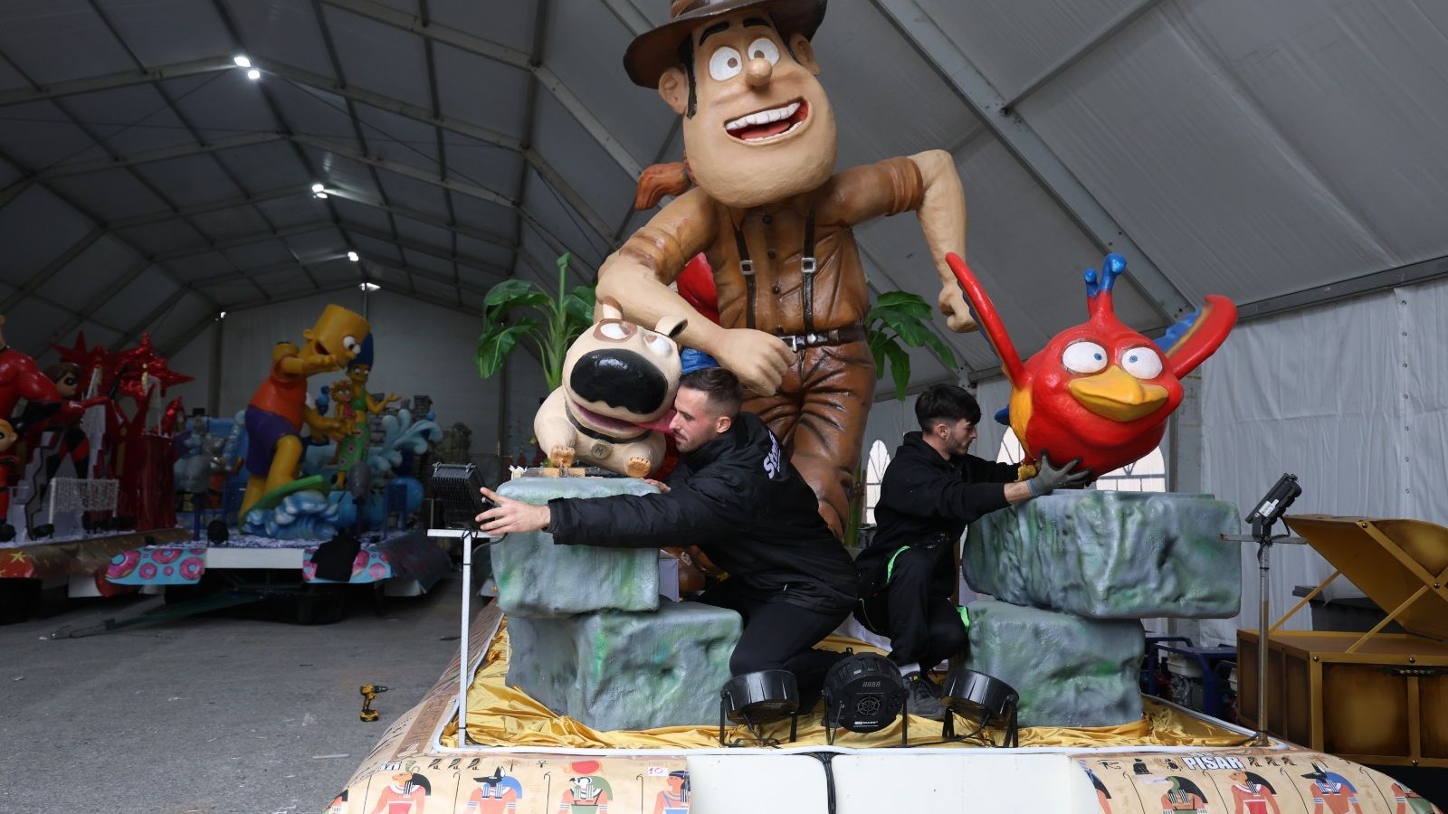 La carroza de Tadeo Jones de la cabalgata de Reyes de Málaga.