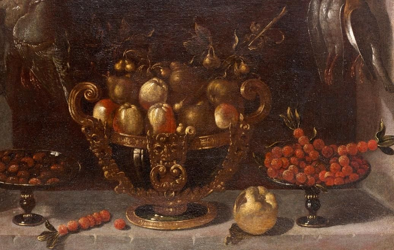 'Bodegón con gran frutero y aves de caza' de Van der Hamen.