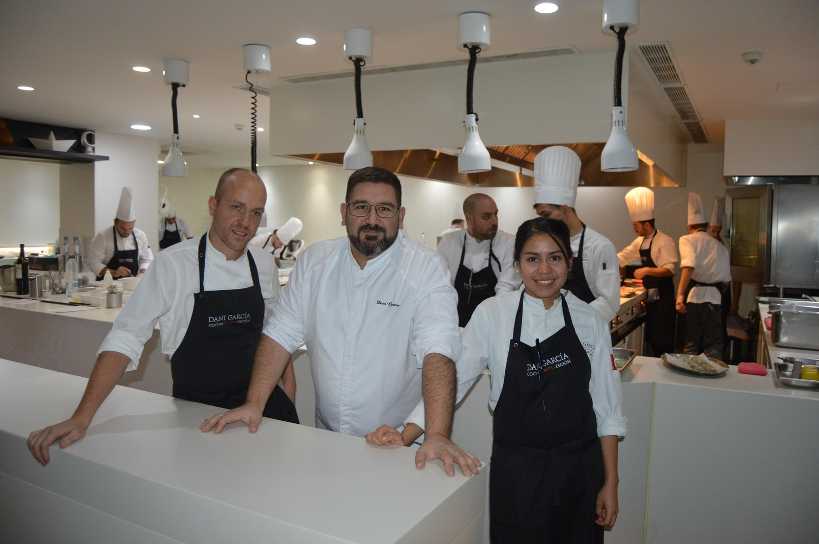 Daniel Galeote, Dani García y Abril Camacho.