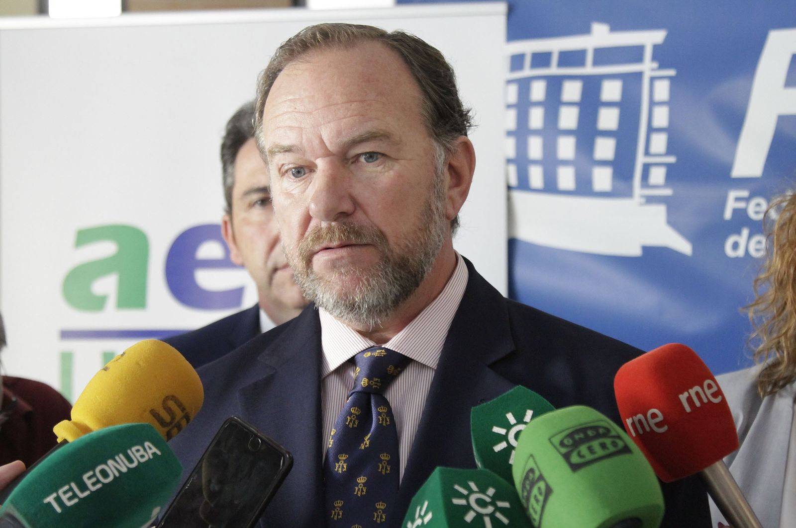 José Luis García Palacios esta mañana en la FOE.