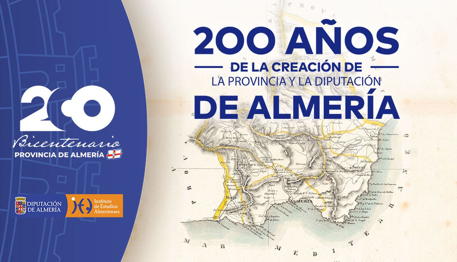 Cartel de la exposición del Bicentenario de la Provincia y la Diputación de Almería