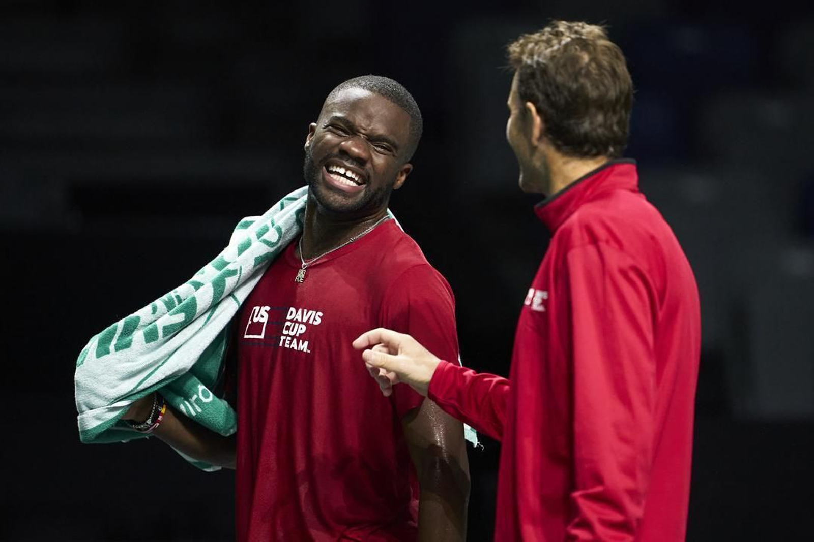 Frances Tiafoe, durante un entrenamiento en el Carpena.