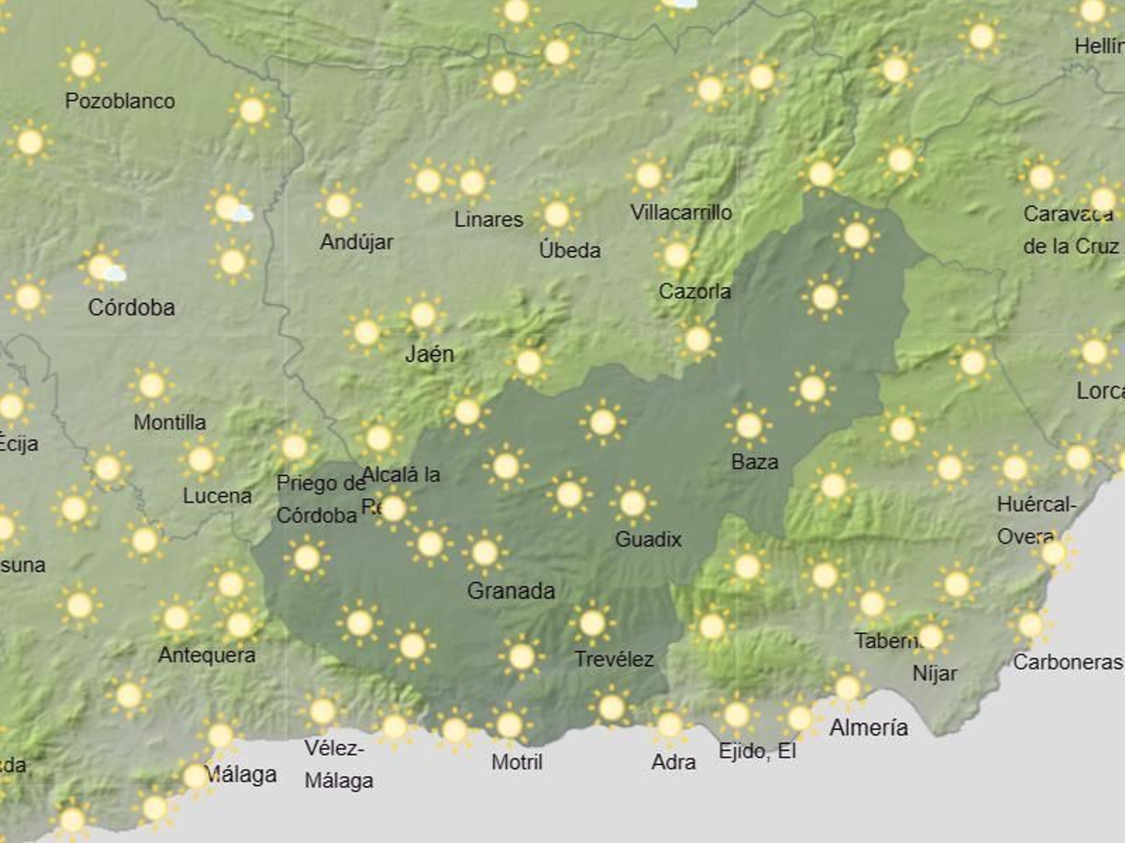 Agosto acaba con temperaturas más bajas que de costumbre en Granada y con la llegada de una DANA