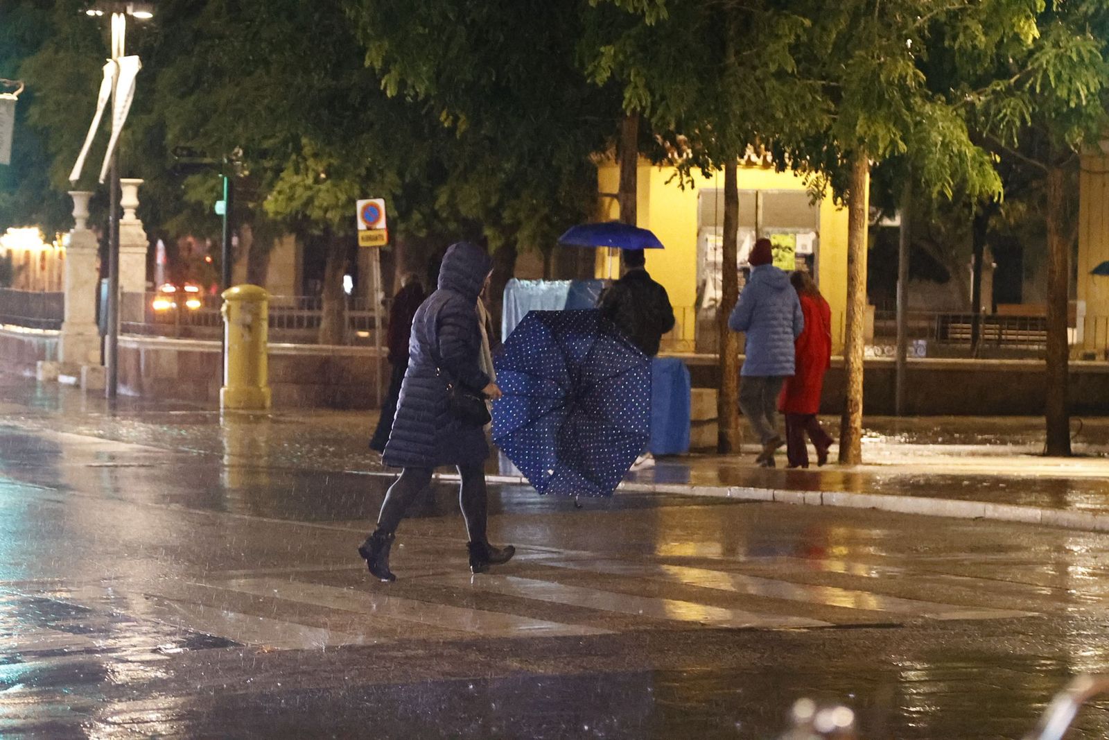 Estampa de las últimas lluvias en Málaga, que pusieron parte de la provincia en alerta roja.