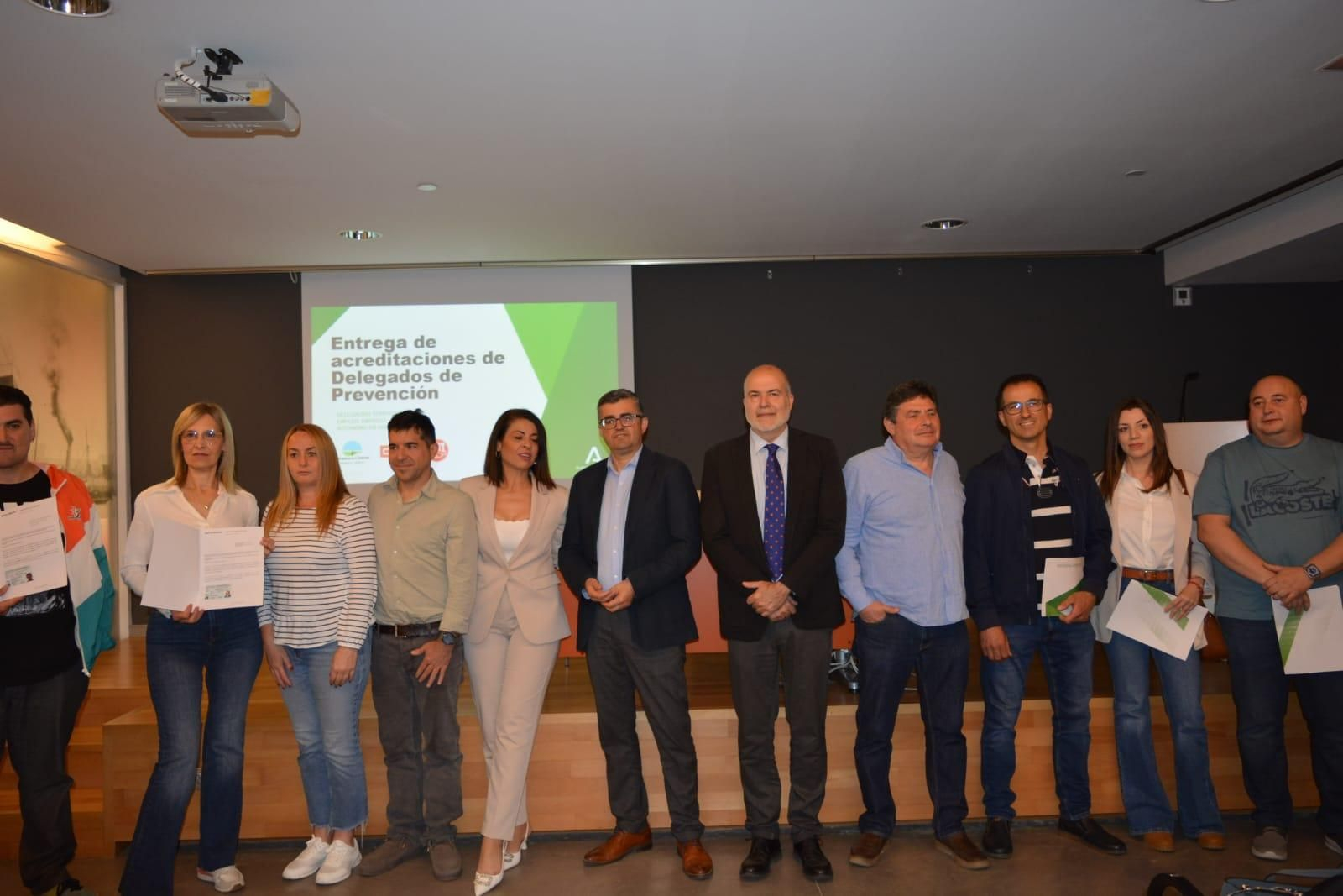 Acto de entrega de los carnés a los nuevos delegados de prevención