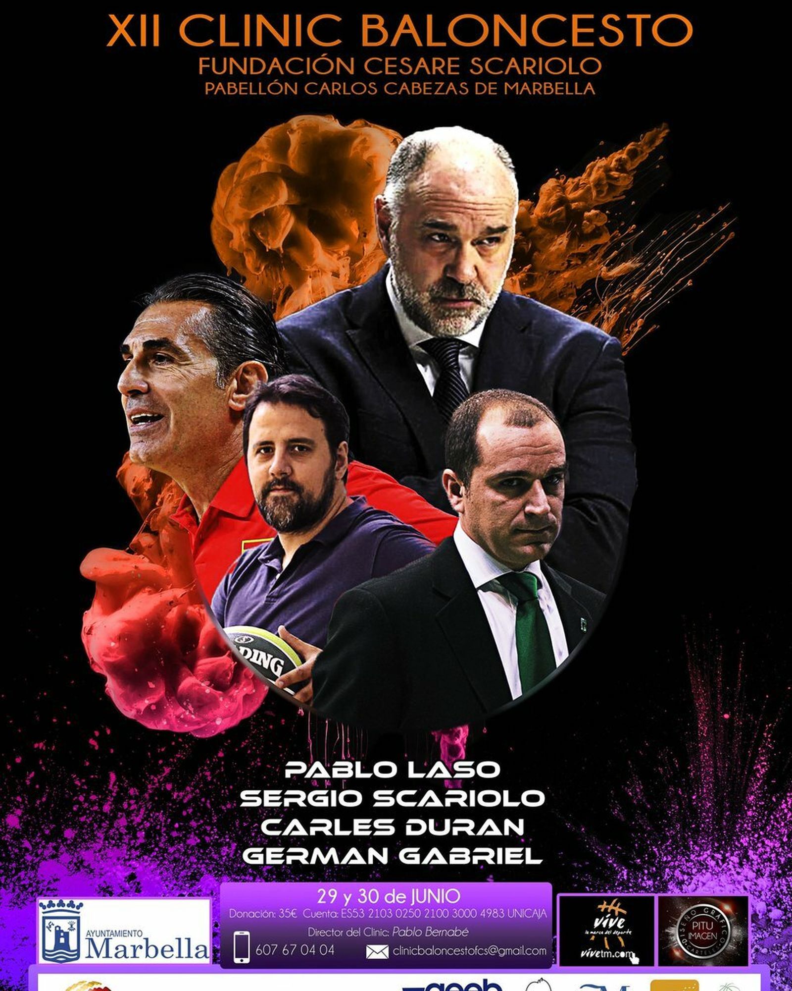 El cartel del XII clínic de la Fundación Cesare Scariolo.