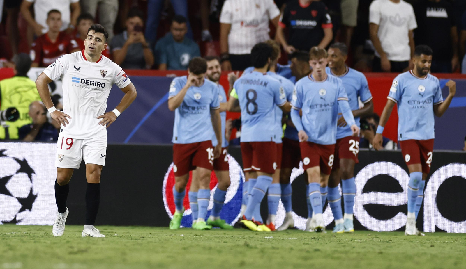 Las imágenes del Sevilla fc- Manchester City fc