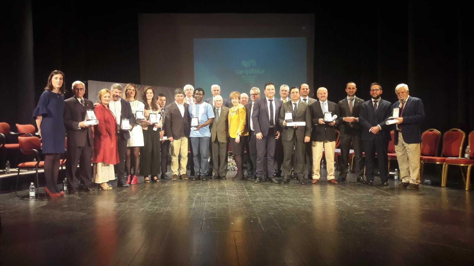 Los galardonados con la Medalla de Plata de la Mancomunidad Campiña Sur