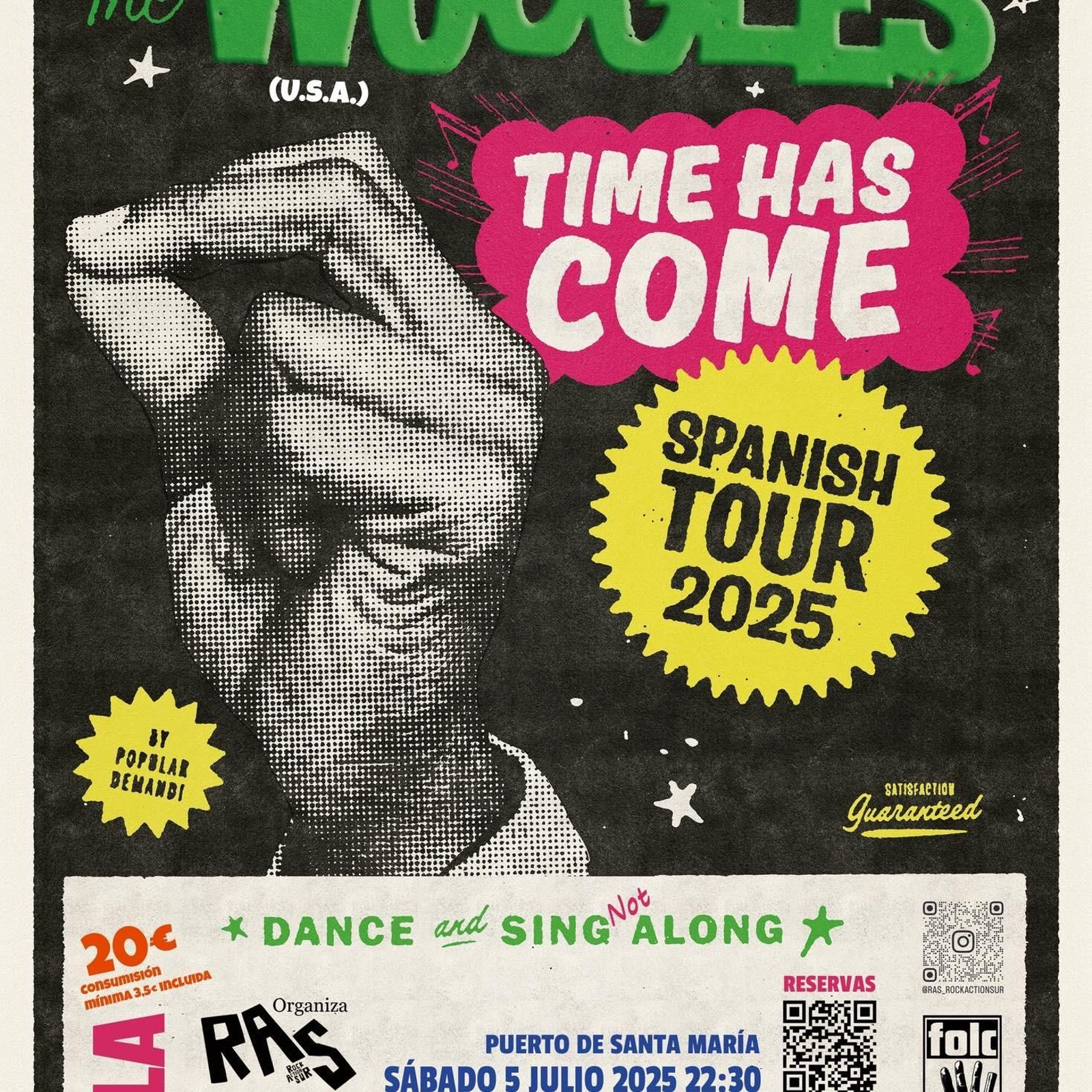 cartel del concierto de The Woggles en la sala Milwaukee de El Puerto