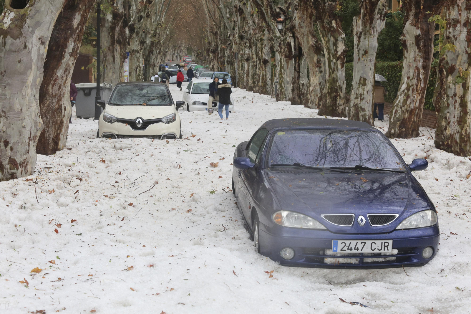 Fotos de la fuerte granizada registrada en Málaga