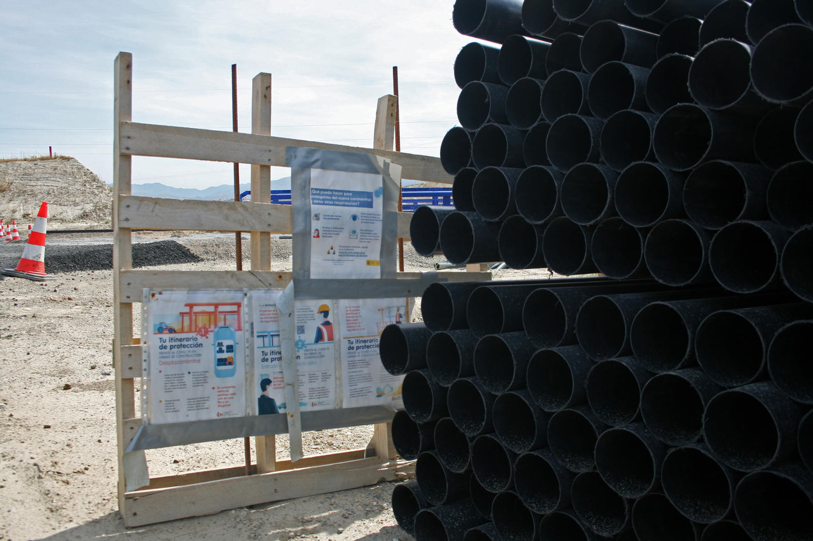 Fotos de las obras de la Segunda Circunvalación de Granada en junio de 2020