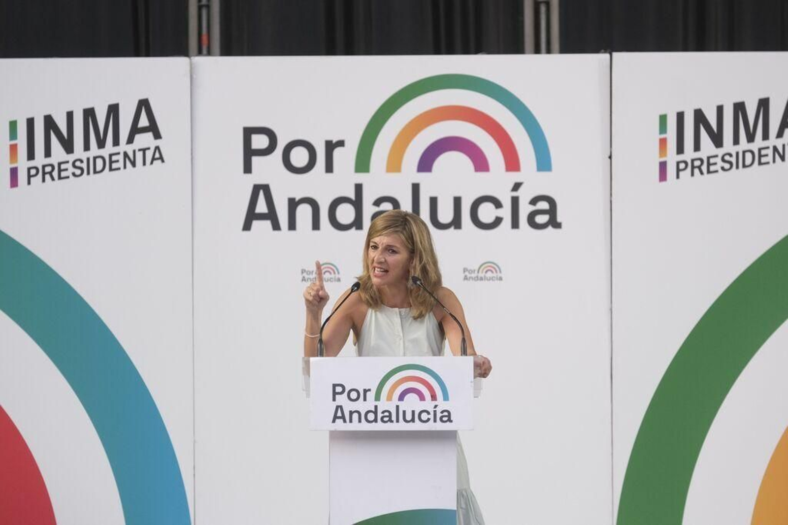 Mitin de Yolanda Díaz en Córdoba en la campaña de las pasadas elecciones andaluzas. Mitin de Yolanda Díaz en Córdoba en la campaña de las pasadas elecciones andaluzas.