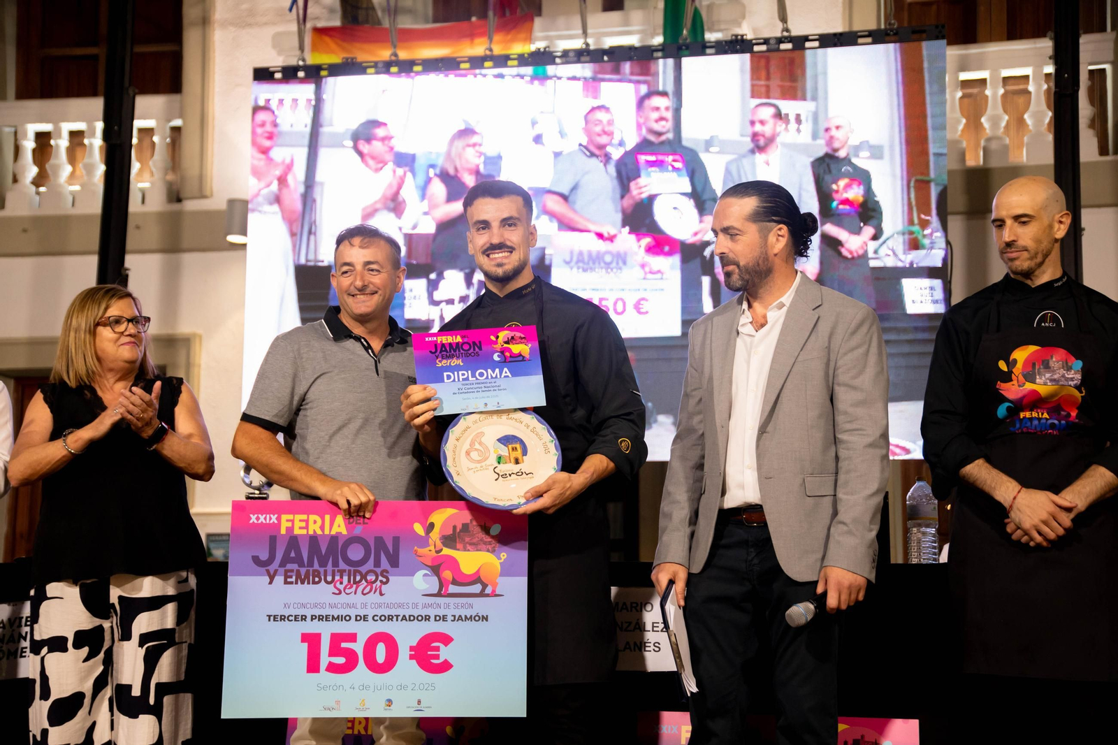 Concurso de cortadores de jamón en Serón, en imágenes