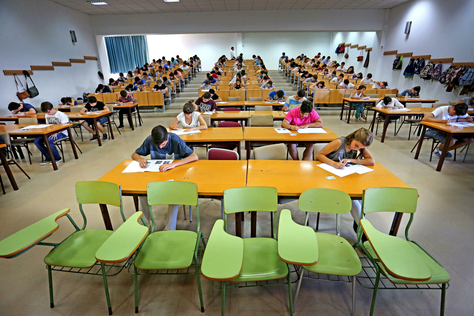 Aula del Campus de la Asunción durante la pruebas de Selectividad