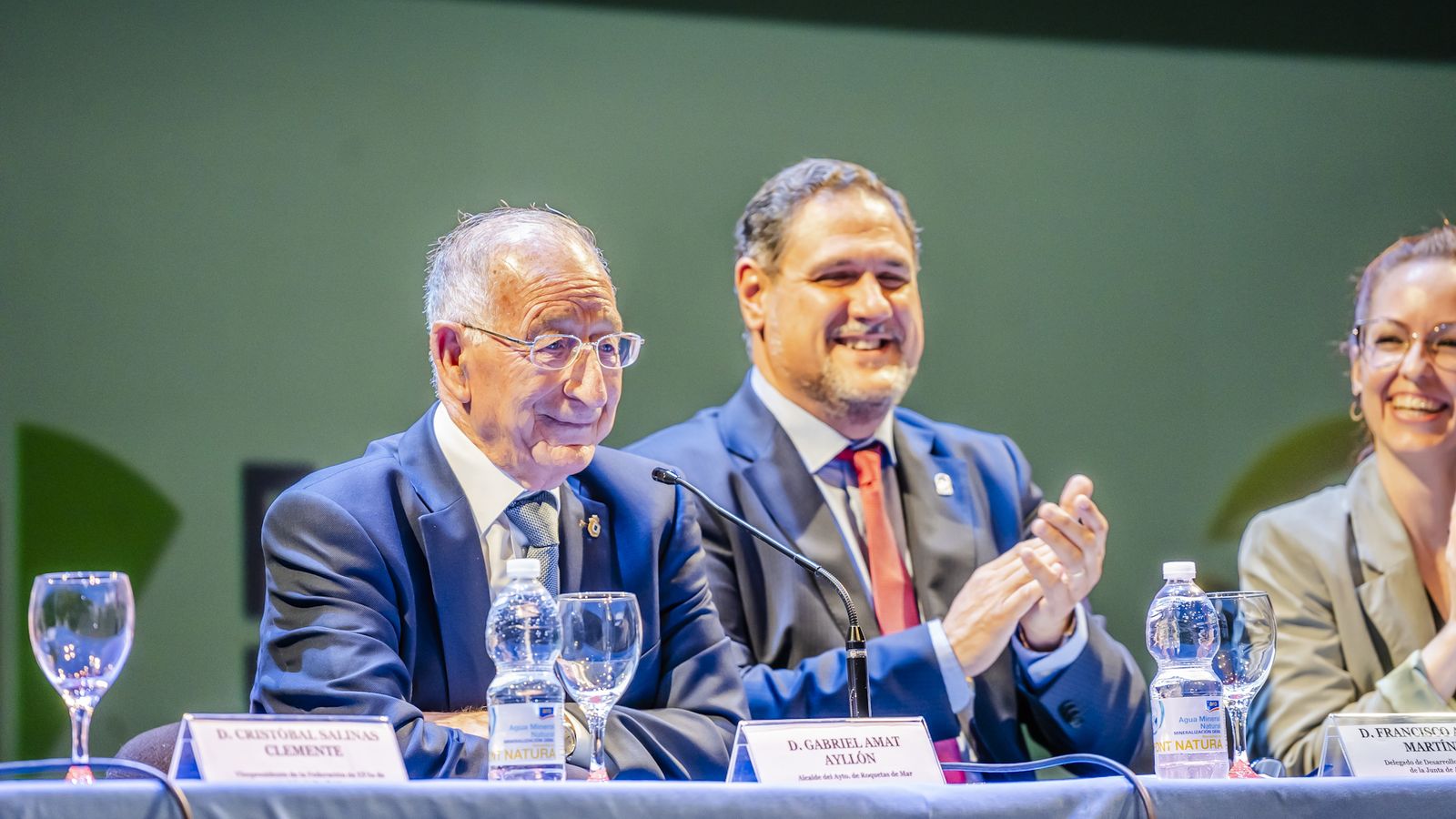 Gabriel Amat, alcalde de Roquetas de Mar, en el acto de clausura de la Escuela Familiar de Campomar.