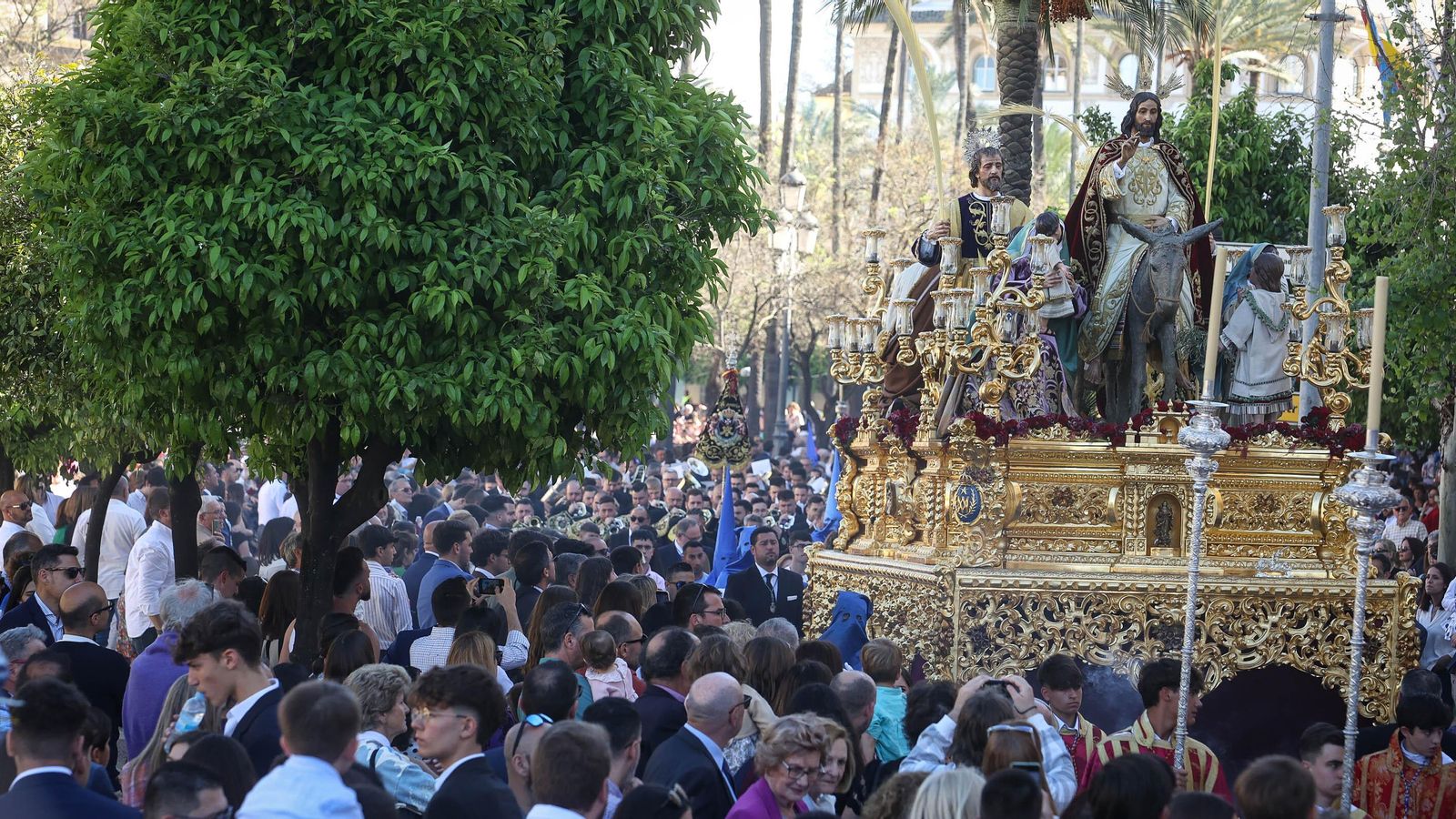 La imagen de Cristo Rey, de la hermandad de la Borriquita.