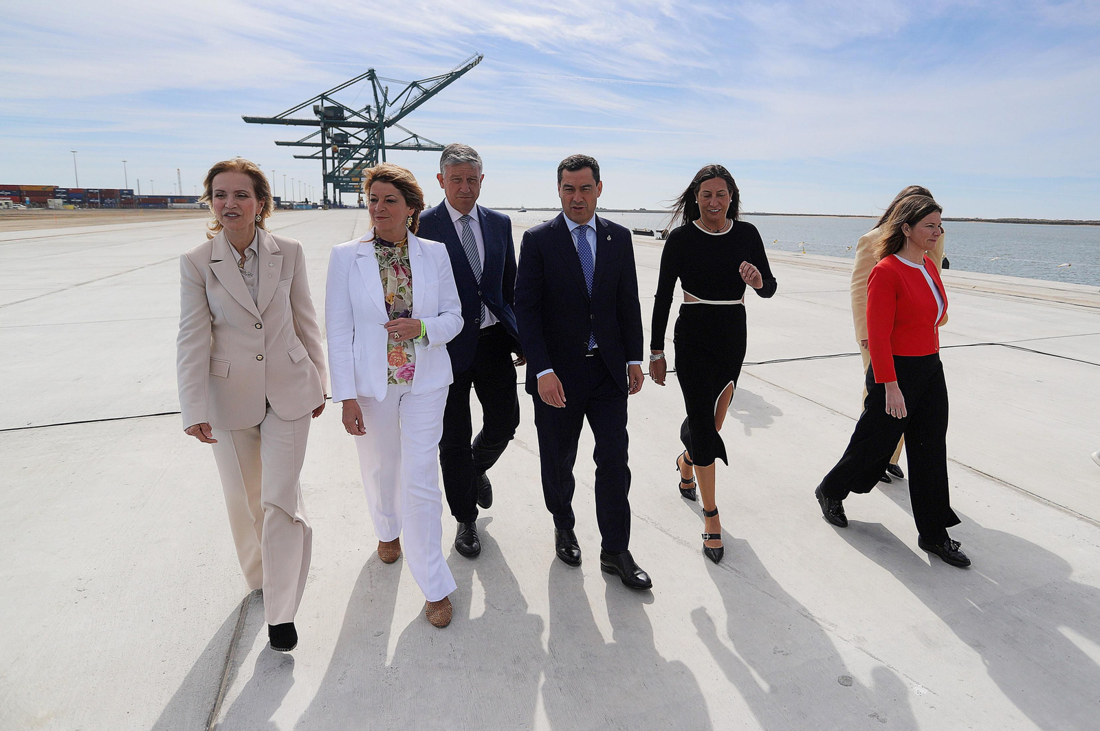 Imágenes de la inauguración de la ampliación norte del Muelle Sur del Puerto de Huelva