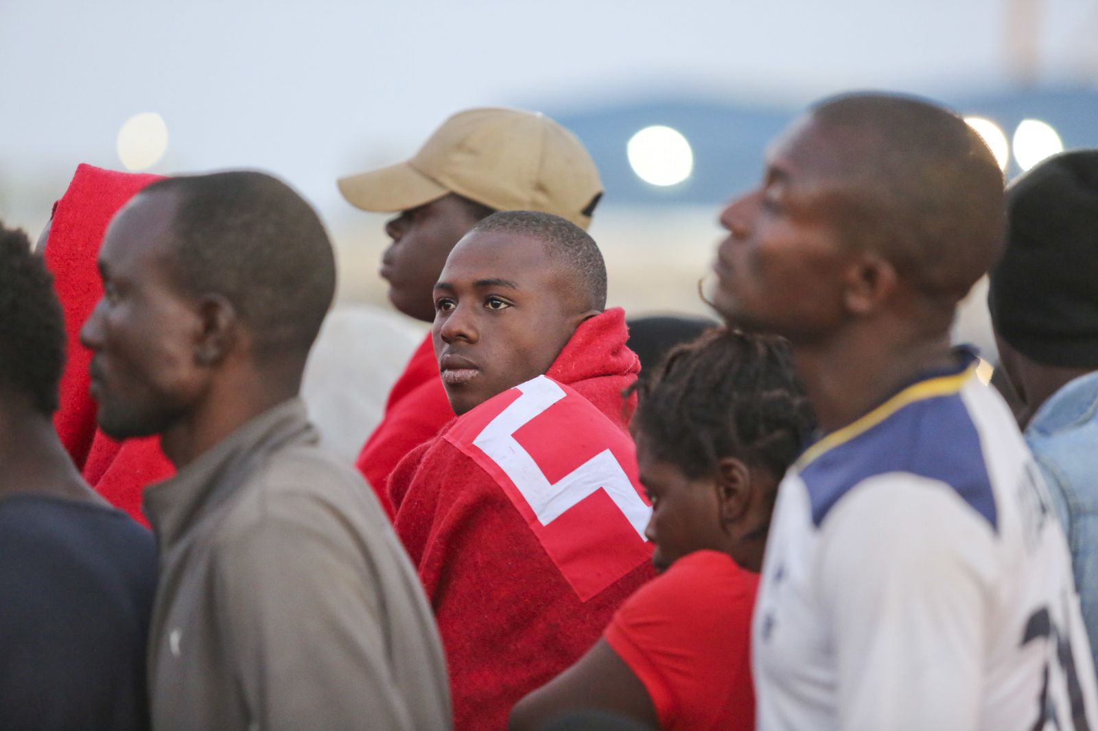 Llegada de patera al puerto de Málaga el 18 de julio de 2018