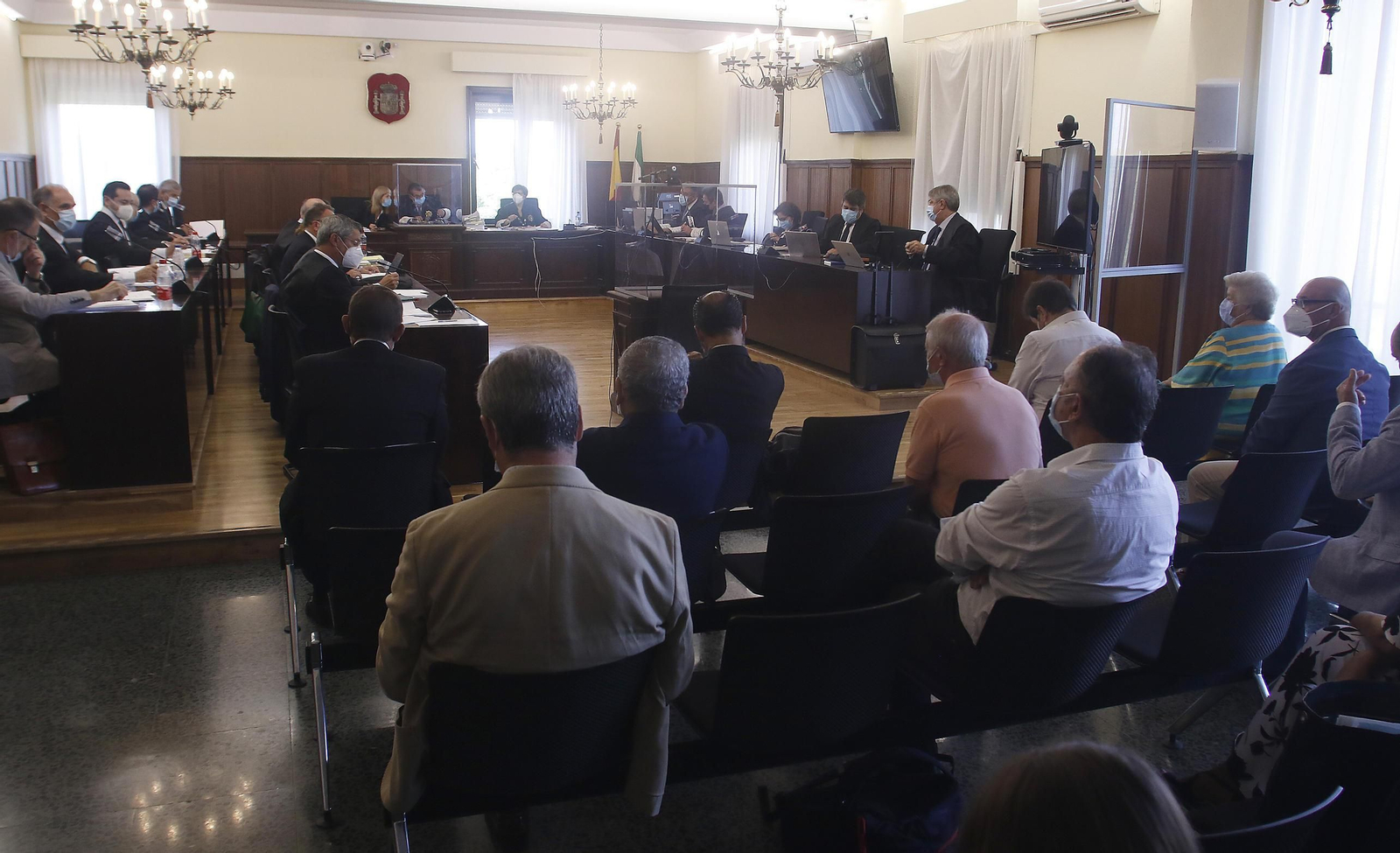 La Sección Tercera de la Audiencia de Sevilla durante la celebración del segundo juicio de los ERE.