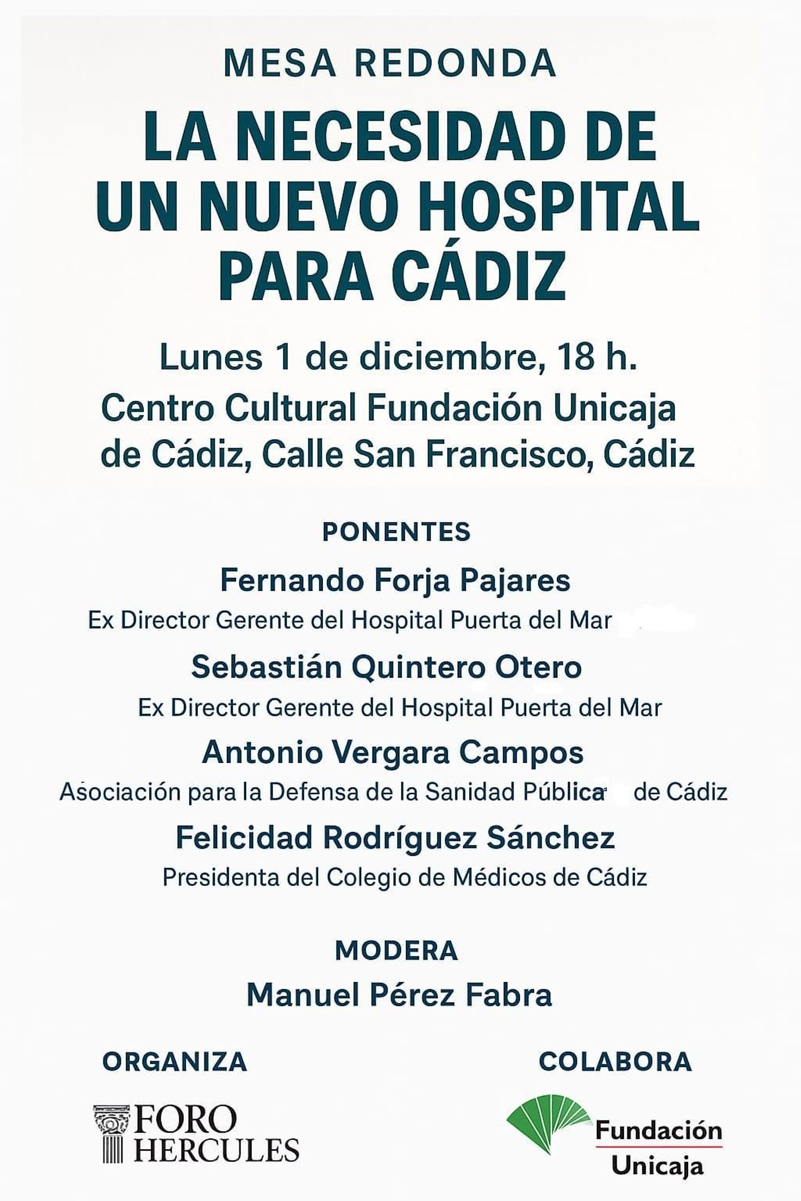 El nuevo hospital a debate en Unicaja