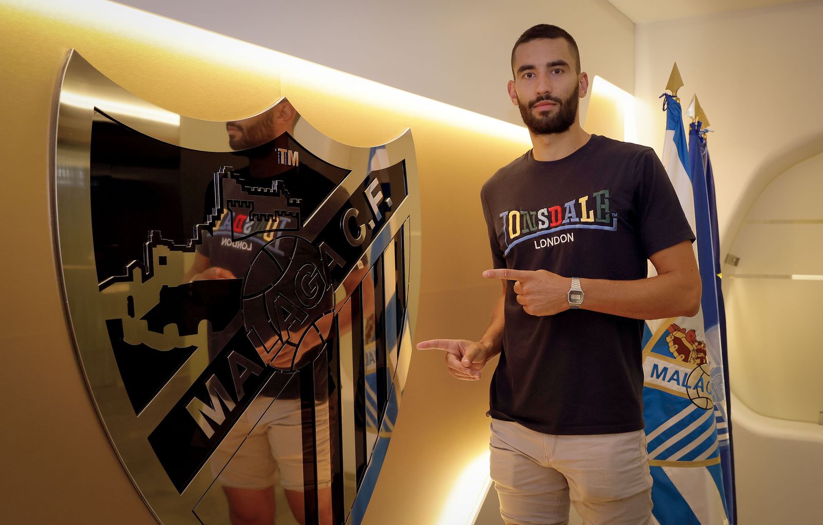 Einar Galilea en La Rosaleda, en fotos