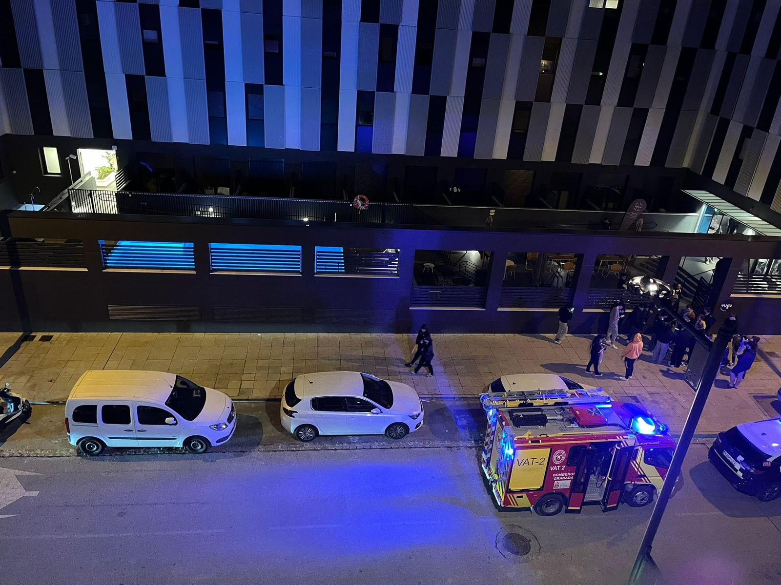 Una fuga de agua en una residencia de estudiantes granadina moviliza a bomberos y policía