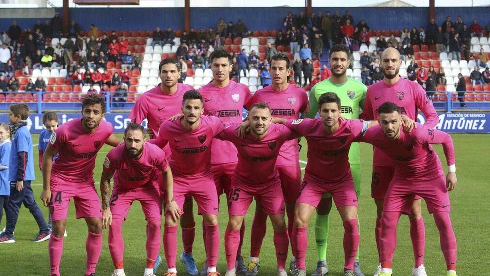 El once del Málaga CF ante el Extremadura.