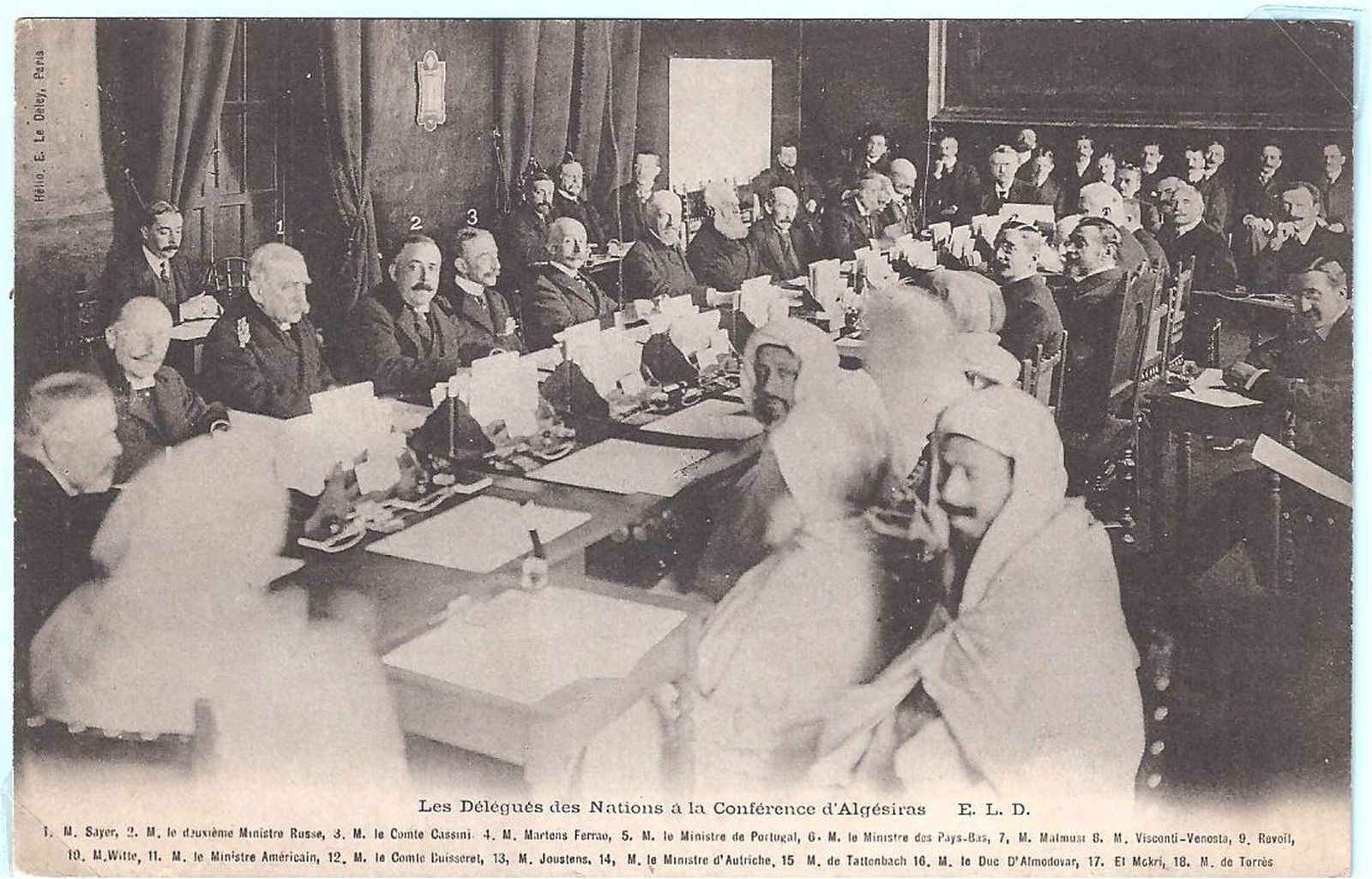 Fotografía de los representantes reunidos durante la Conferencia de Algeciras de 1906, hace exactamente 120 años.