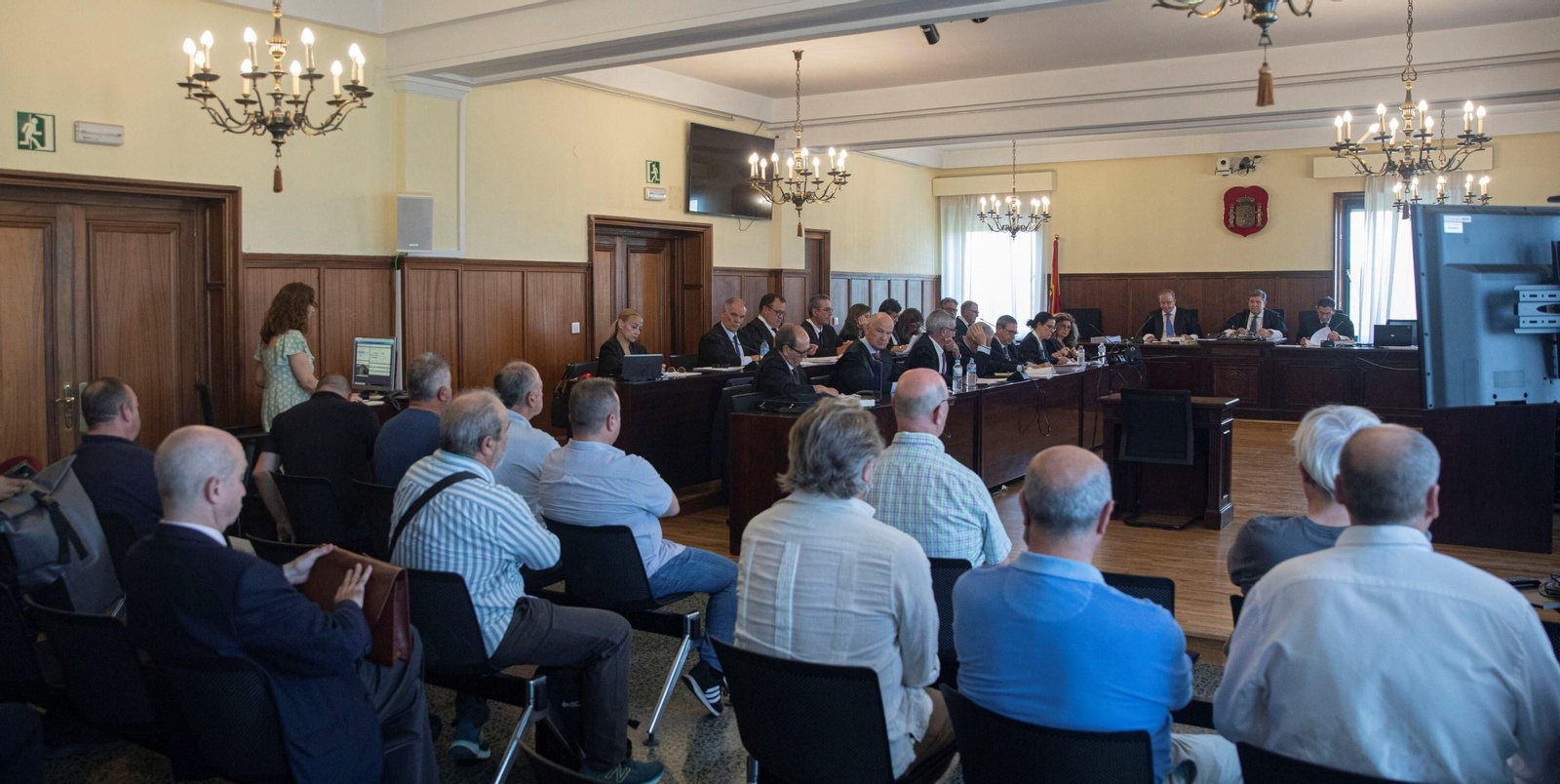 Vista general de la primera sesión del juicio ERE por las ayudas a Surcolor, celebrada en julio.