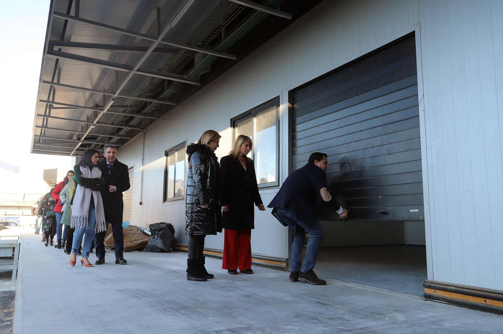 Imágenes de la visita a las instalaciones de la Ciudad del Marisco del Puerto de Huelva