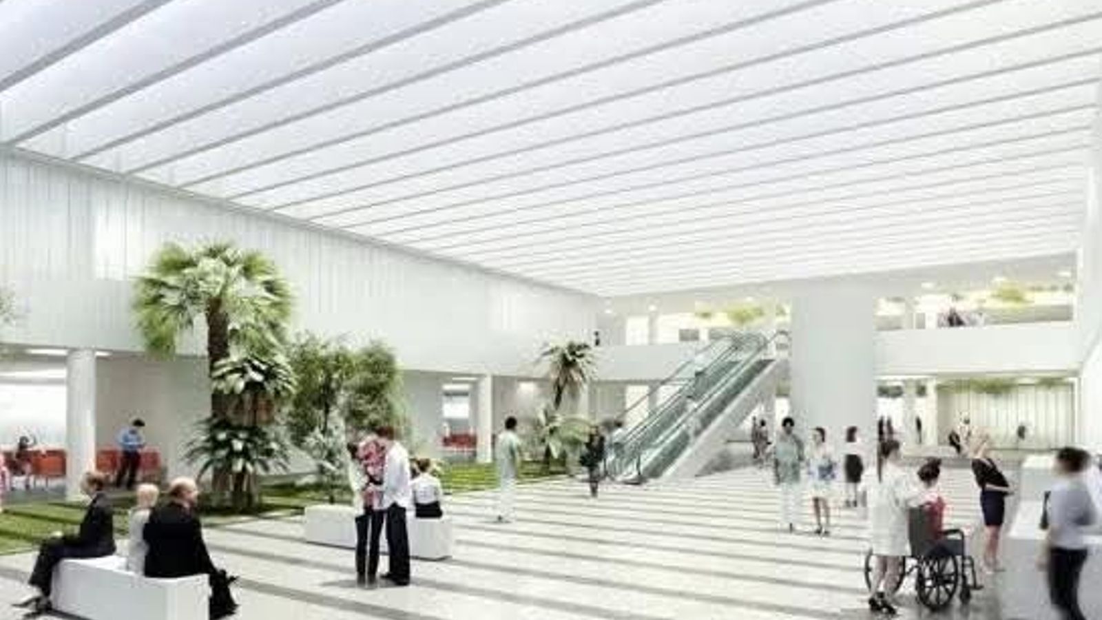 Reproducción del interior del Materno Infantil de Huelva.