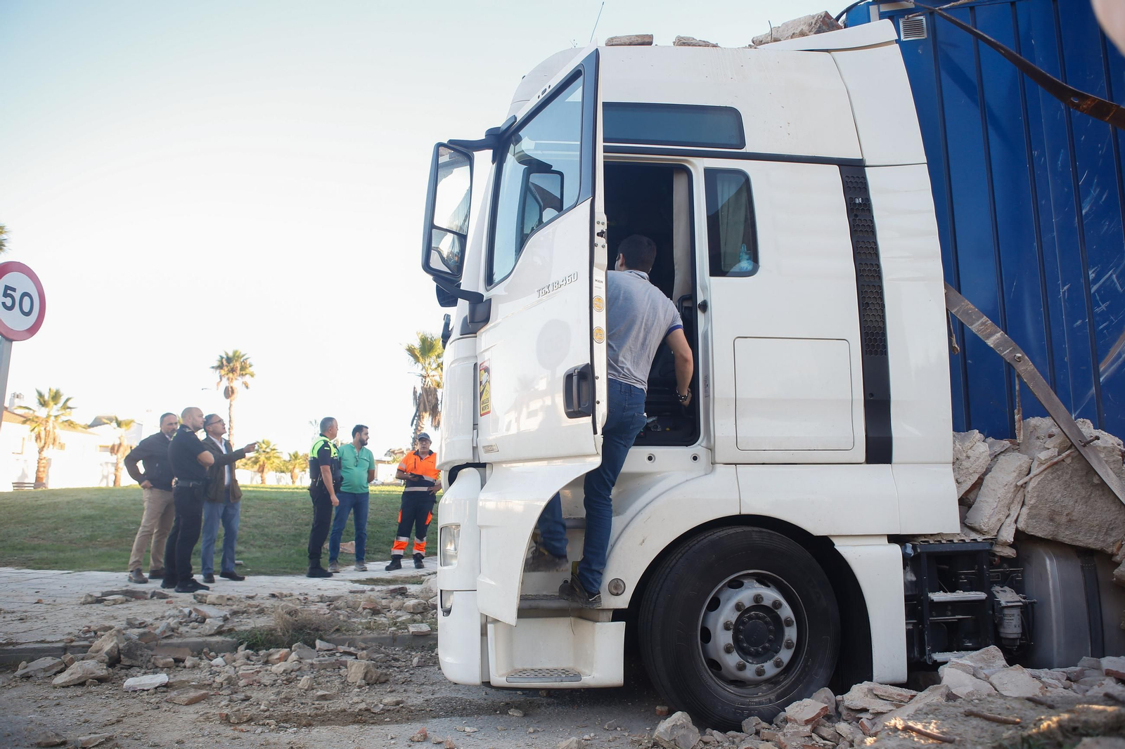Fotos de los daños en el acueducto de los arcos de El Cobre, en Algeciras