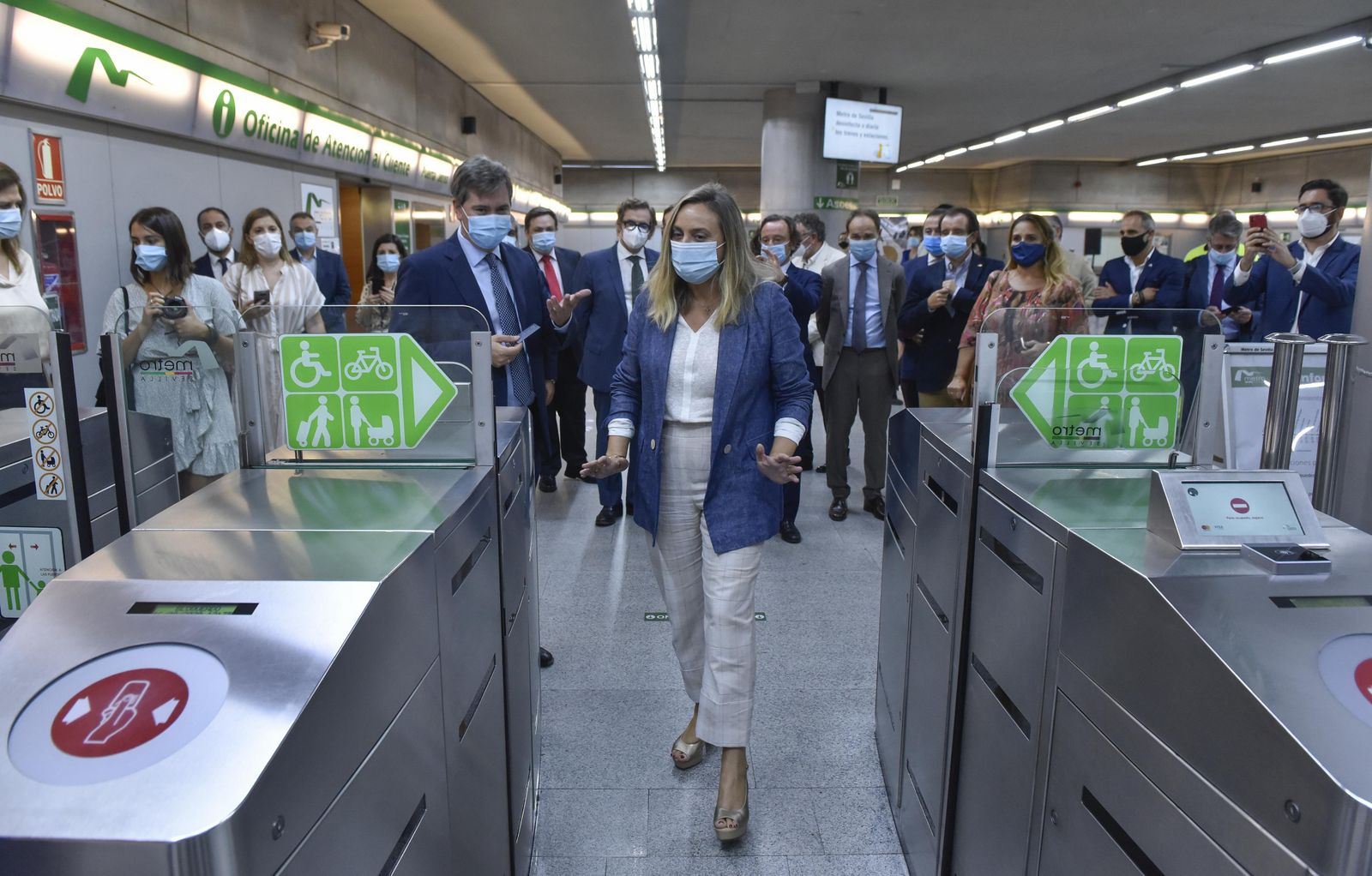 Marifrán Carazo en la línea 1 del Metro.
