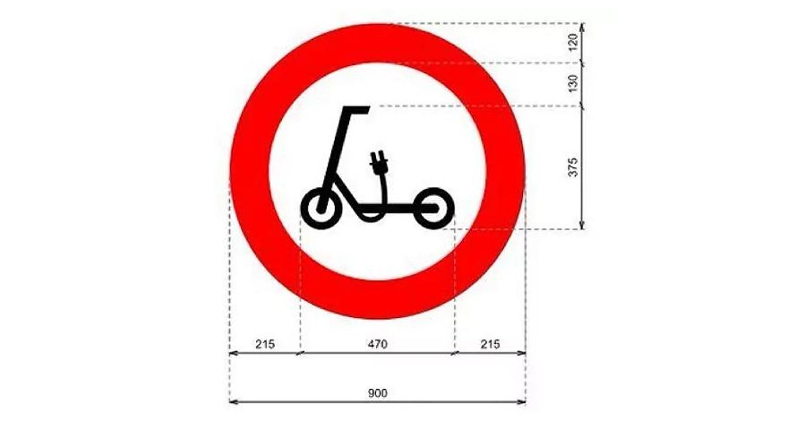 Prohibición de acceso a vehículos de movilidad personal. SEÑAL R-118