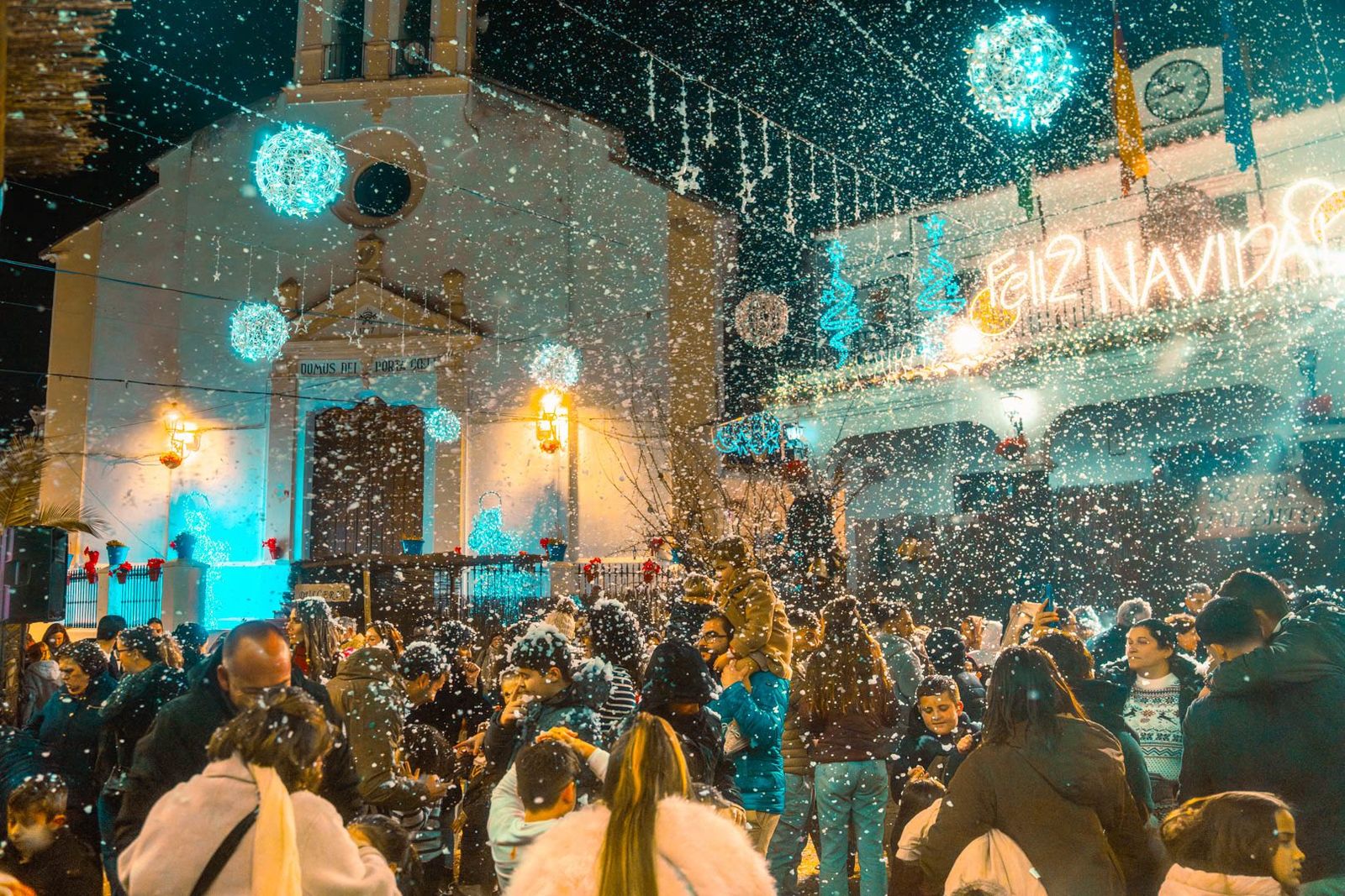 Nevada artificial en El Gastor