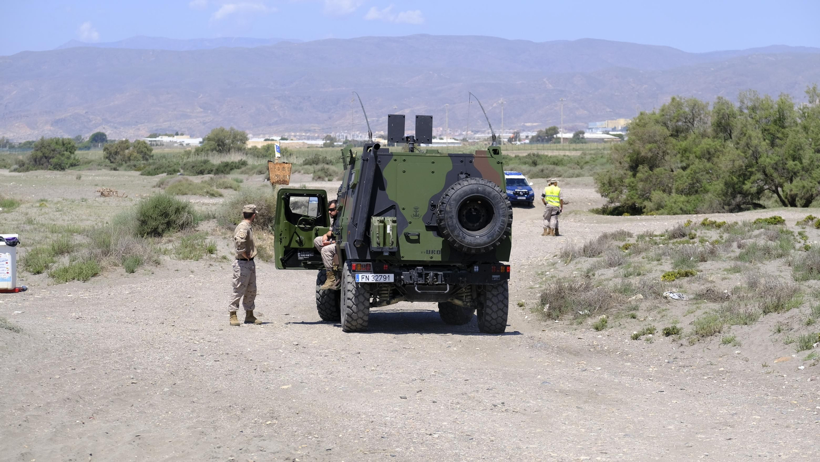 Desembarco de la Infantería de Marina en la Playa del Perdigal, en El Alquián-Almería