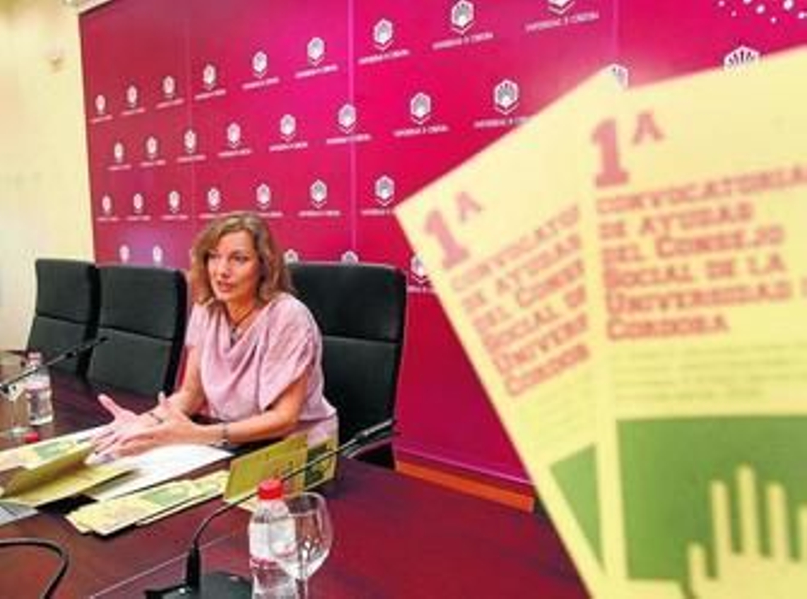 La presidenta del Consejo Social de la UCO, Anabel Carrillo, ayer en la presentación de las ayudas.