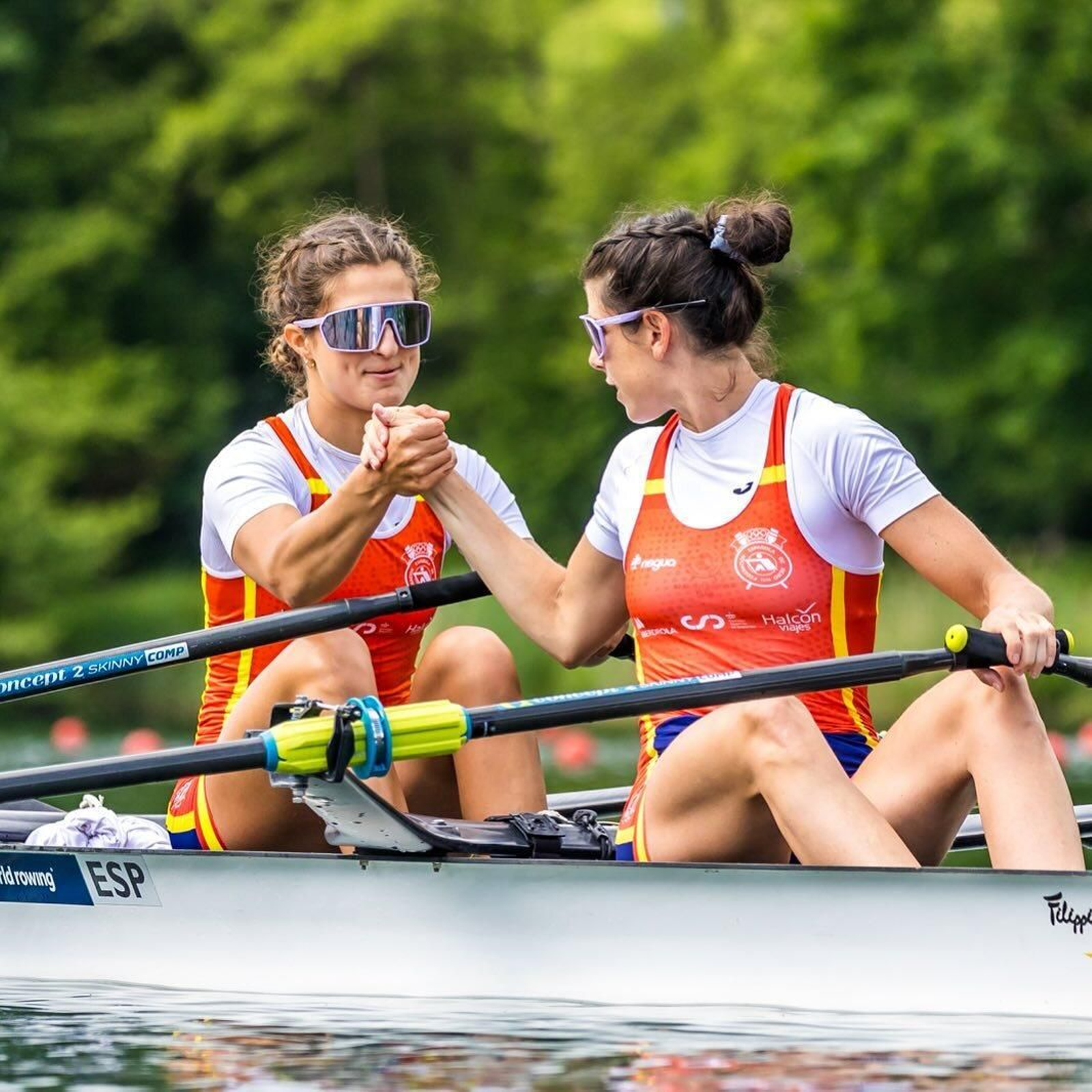 Teresa Díaz y Natalia de Miguel, en acción.