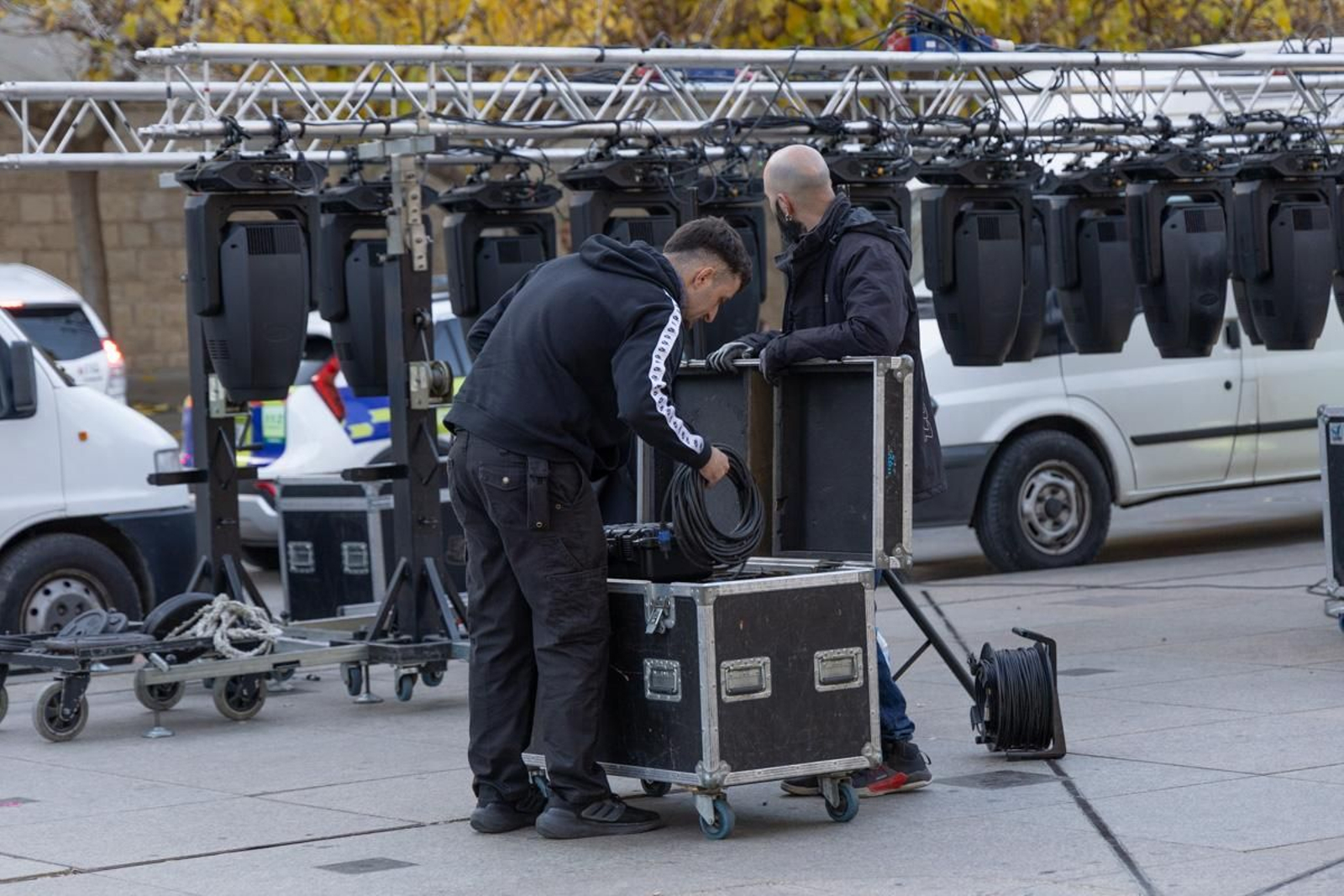 El trabajo tras las campanadas de Canal Sur en la Plaza de Santa María