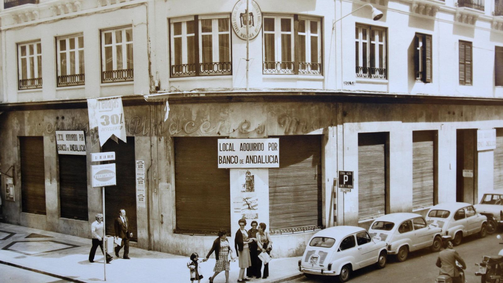 Una imagen de archivo del dificio de Almacenes Masó, en la esquina de calle Larios con calle Bolsa.